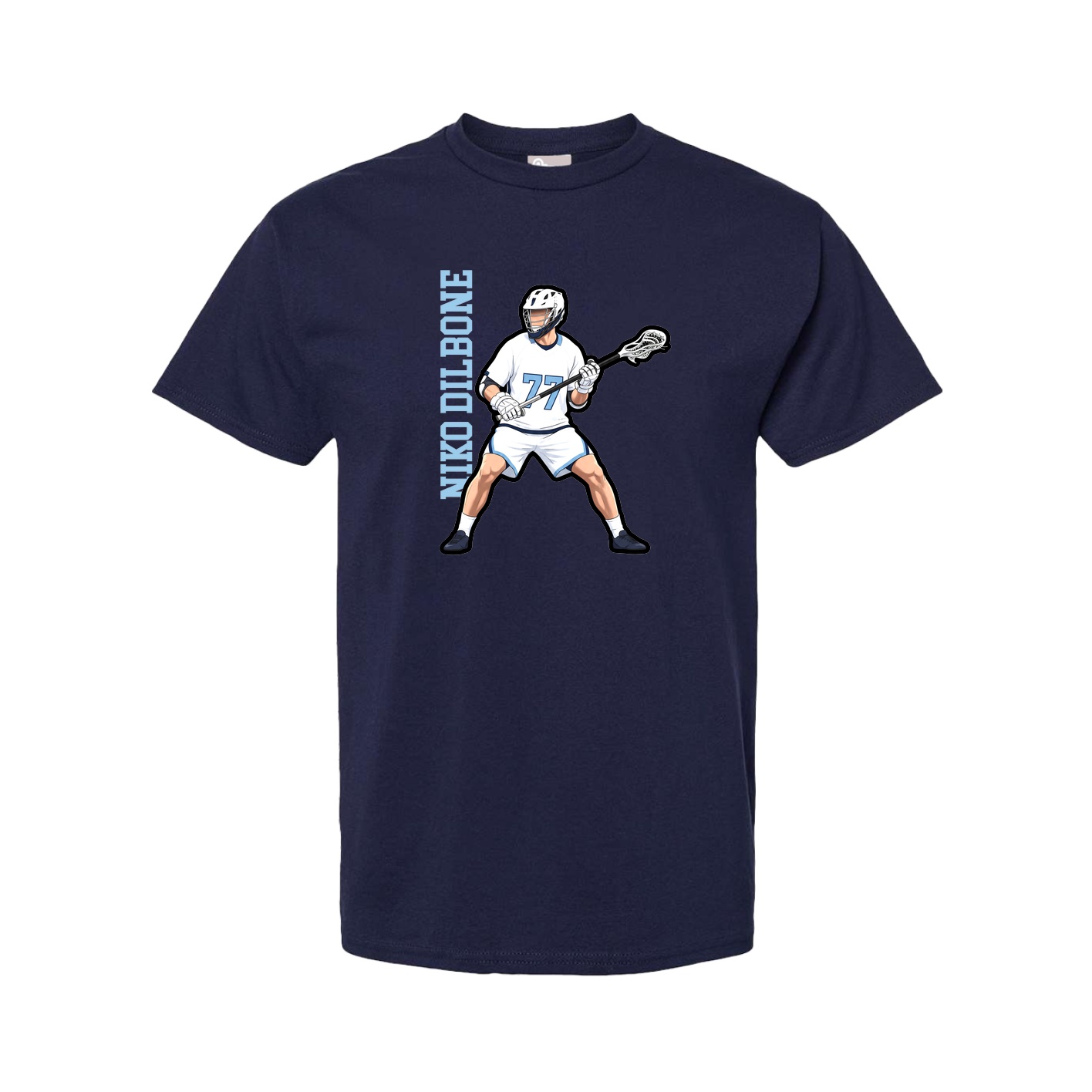 Youth Tee — Name Vertical in Navy