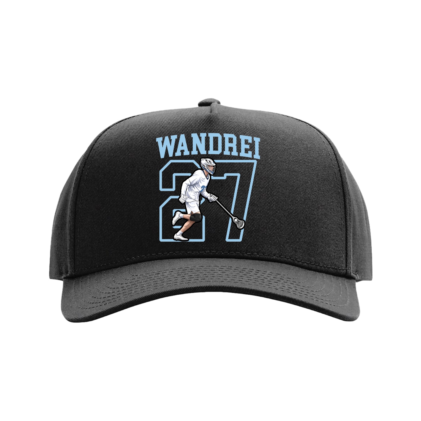 Full Fabric Five-Panel Champ Cap — Shirsey in Black