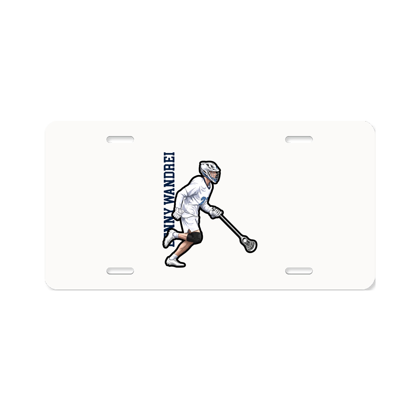 License Plate — Name Vertical in Classic