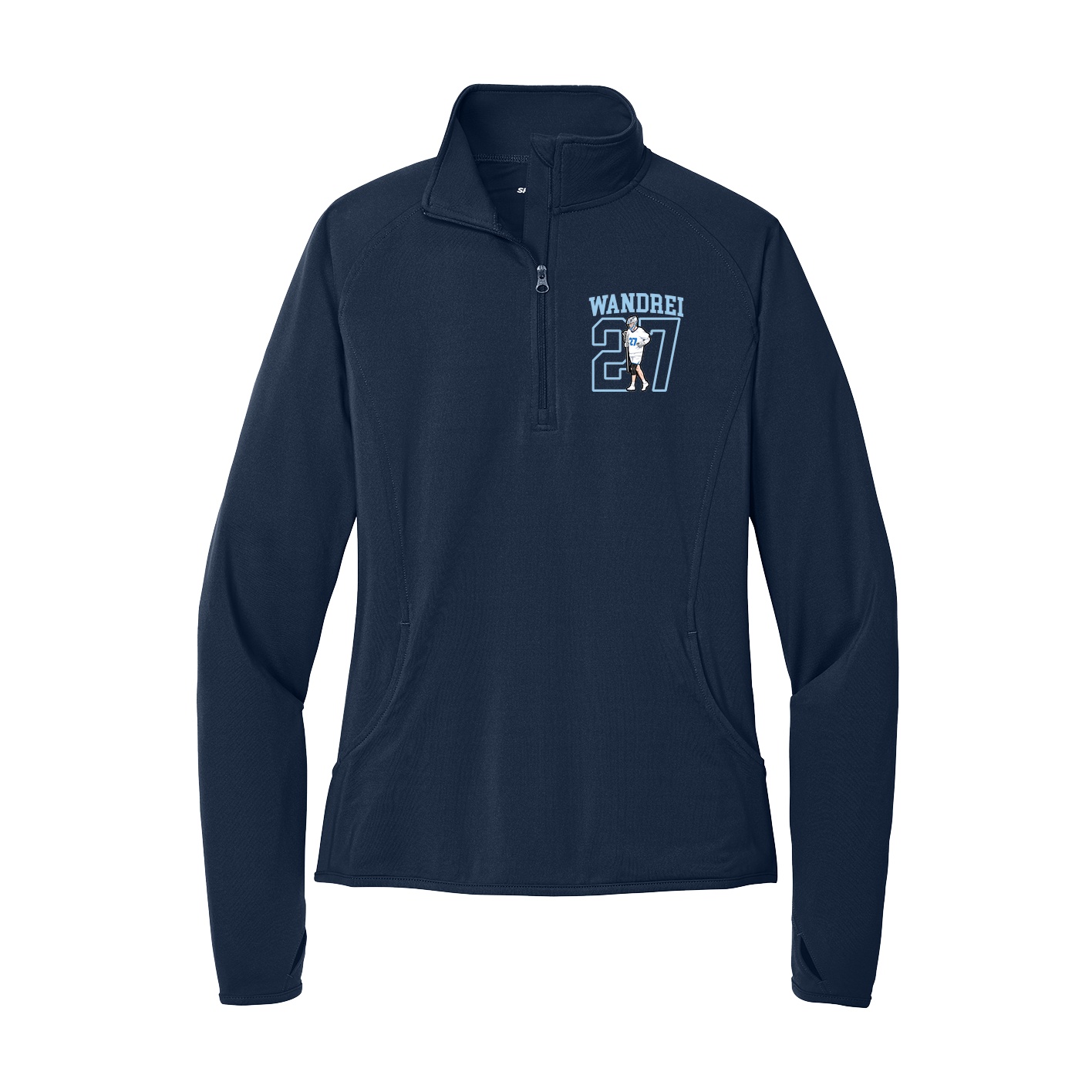 Women's Q-Zip Pullover — Shirsey in Navy