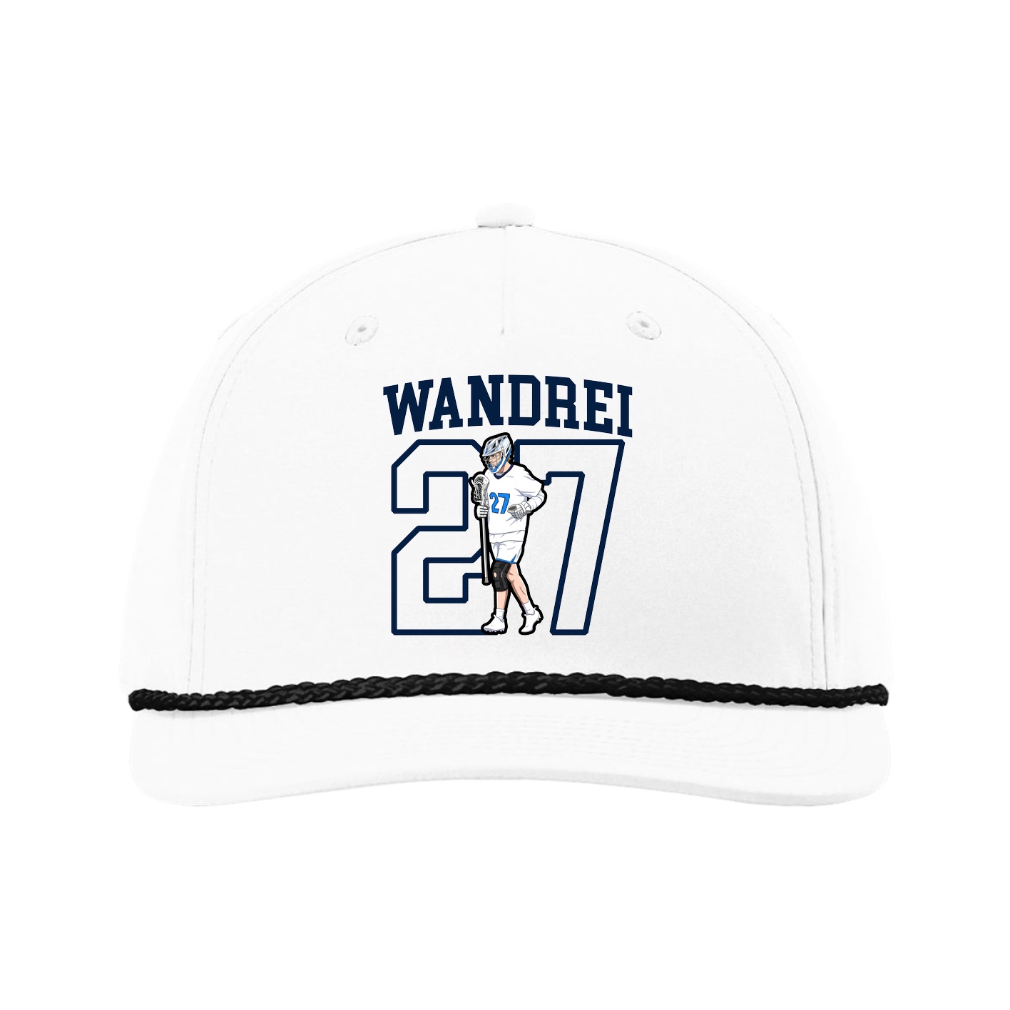 Five-Panel Classic Rope Cap — Shirsey in White