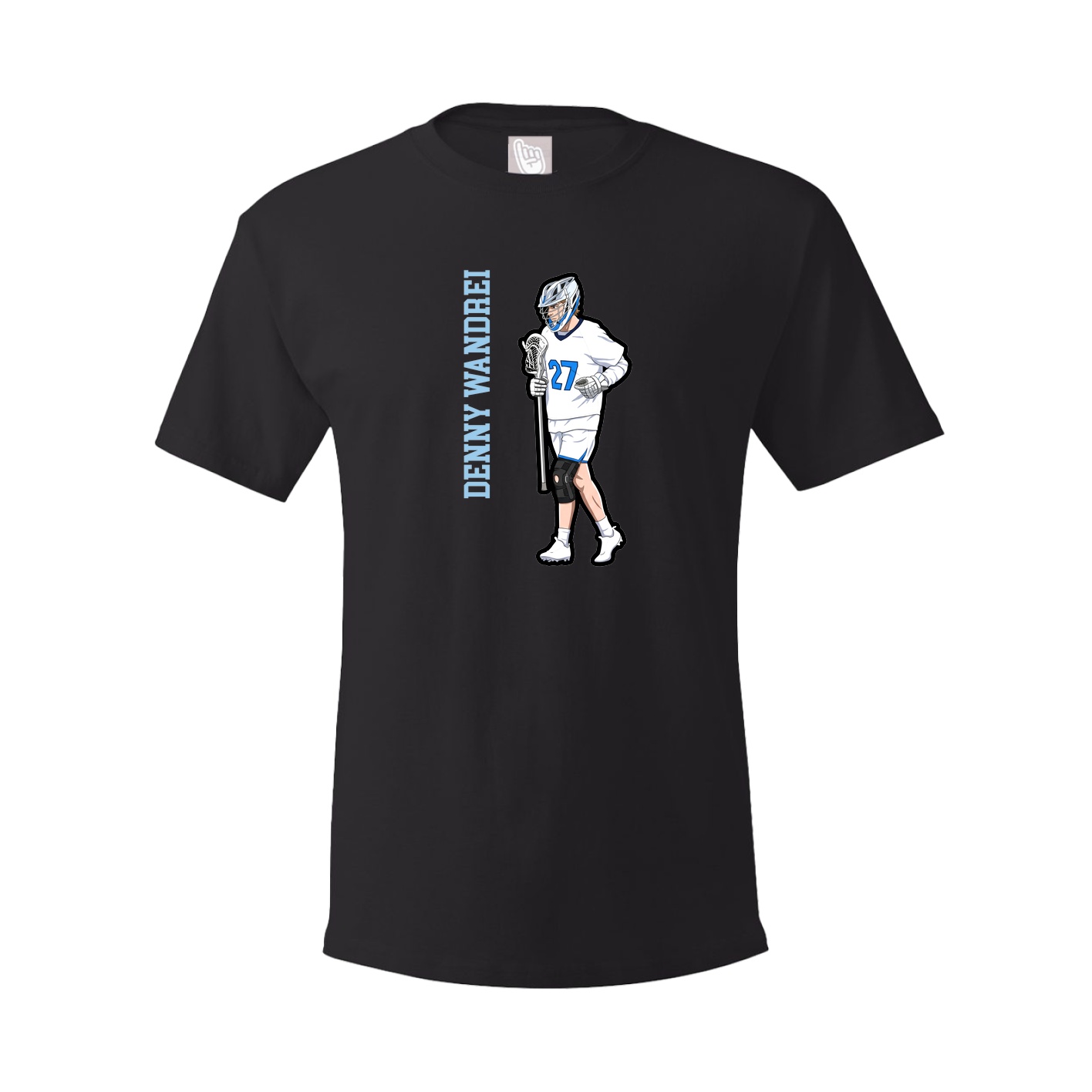 Youth Tee — Name Vertical in Black