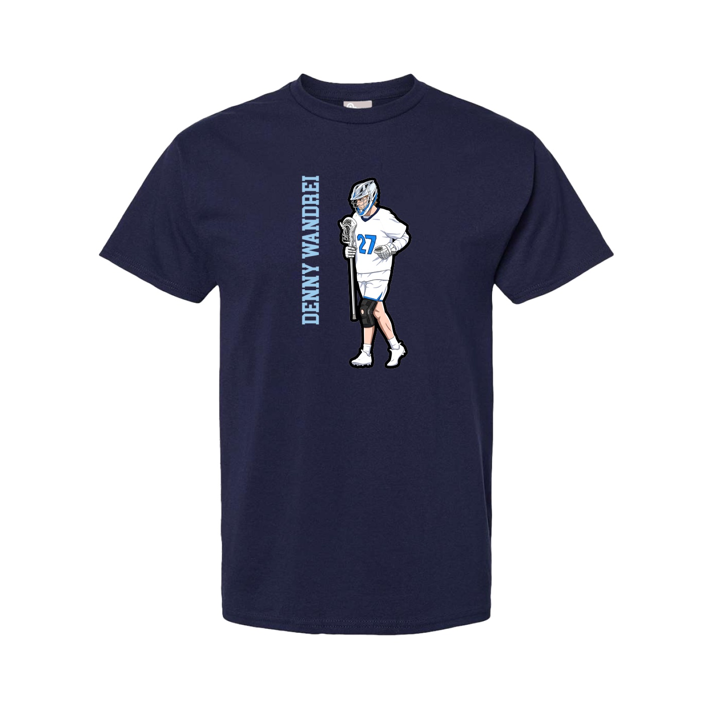 Youth Tee — Name Vertical in Navy