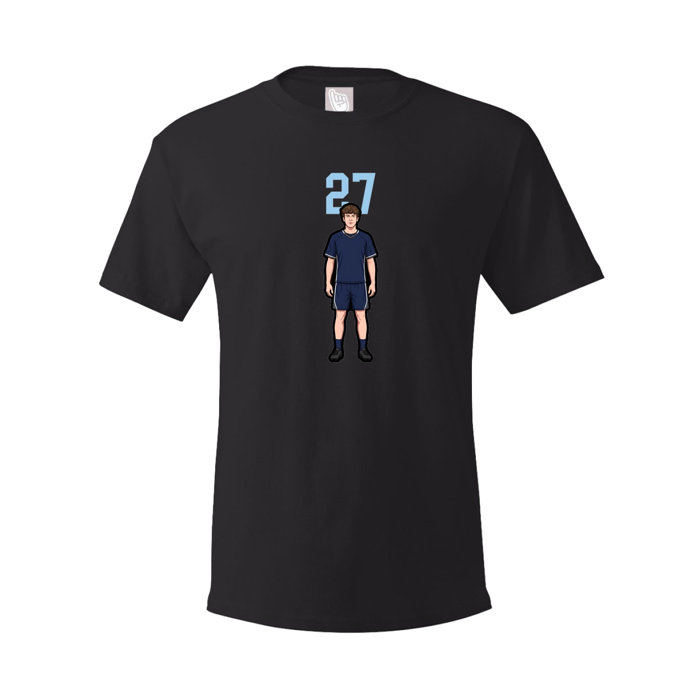 Youth Tee — Number Top in Black