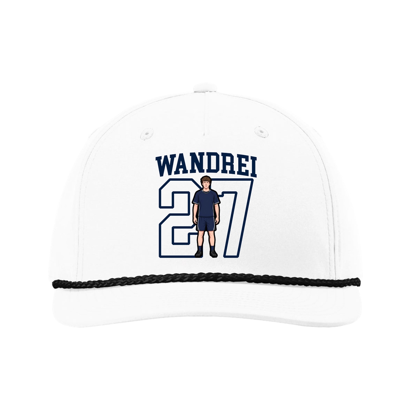 Five-Panel Classic Rope Cap — Shirsey in White