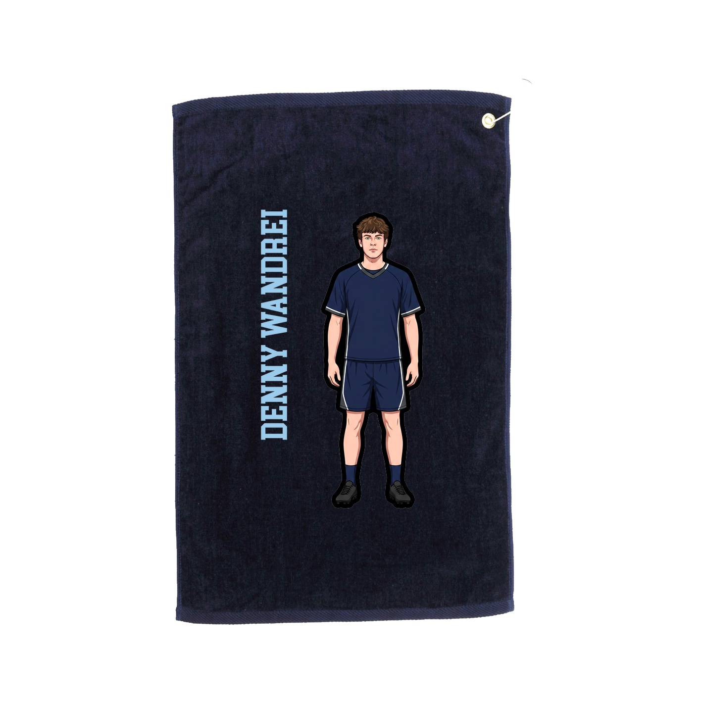 Golf Towel — Name Vertical in Navy