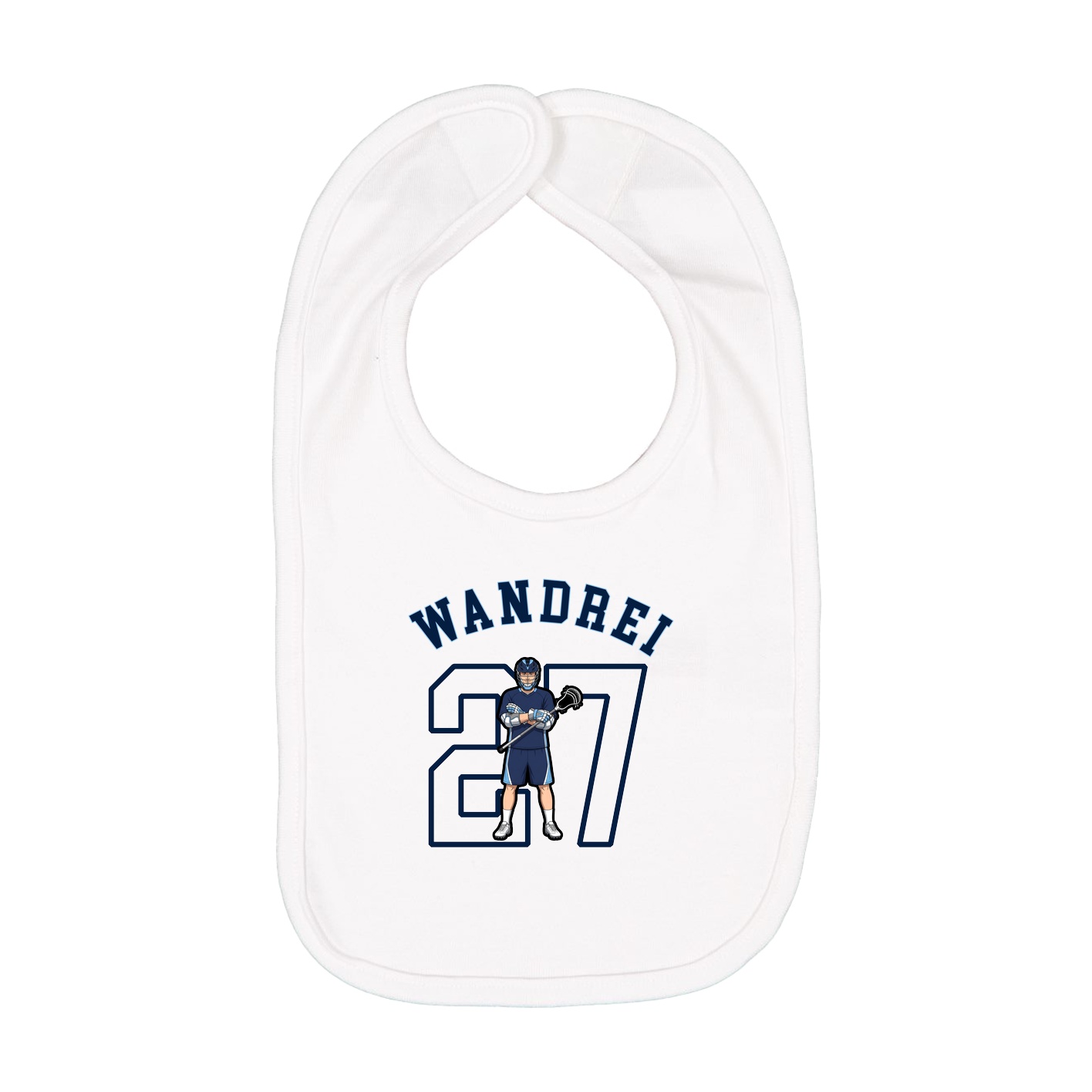 Infant Bib — Shirsey Arch in White