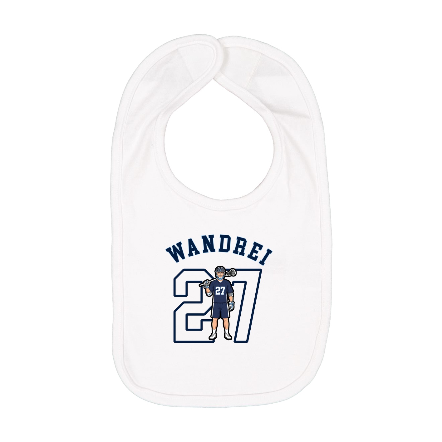 Infant Bib — Shirsey Arch in White