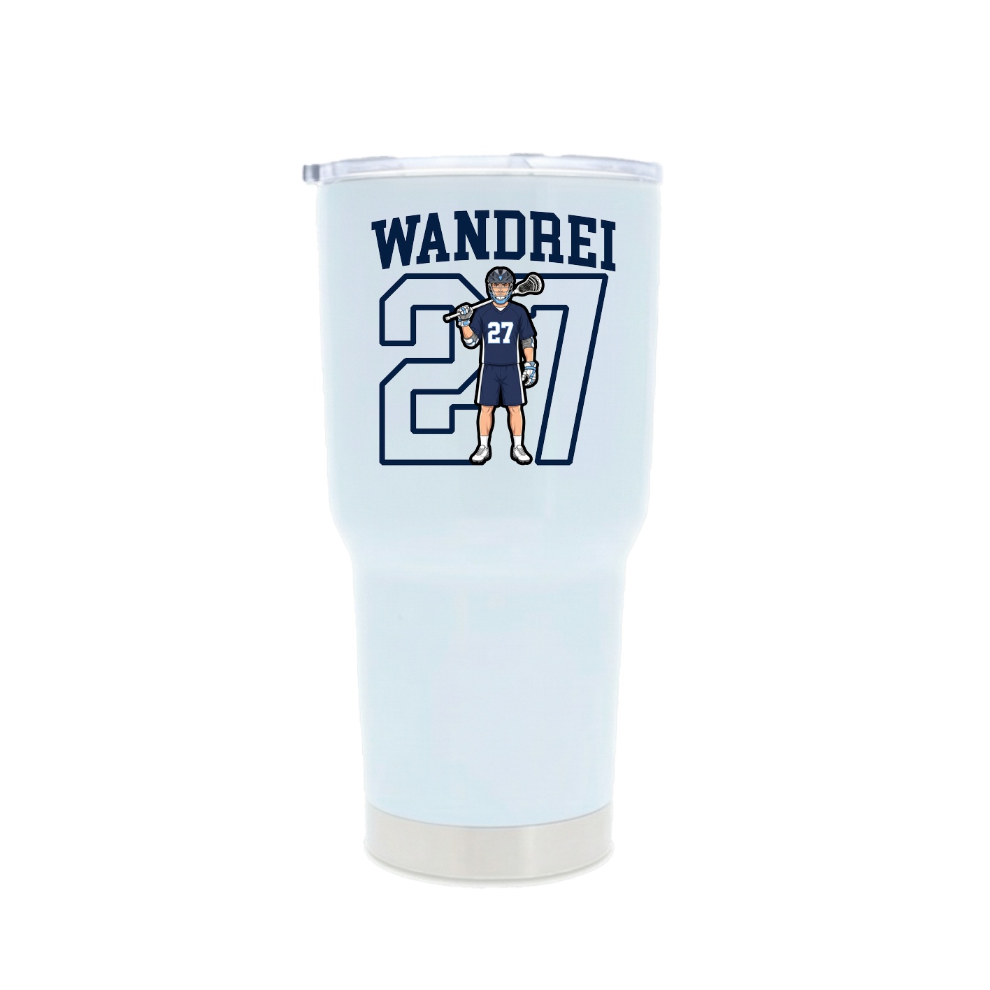 30oz Stainless Steel Tumbler — Shirsey in White