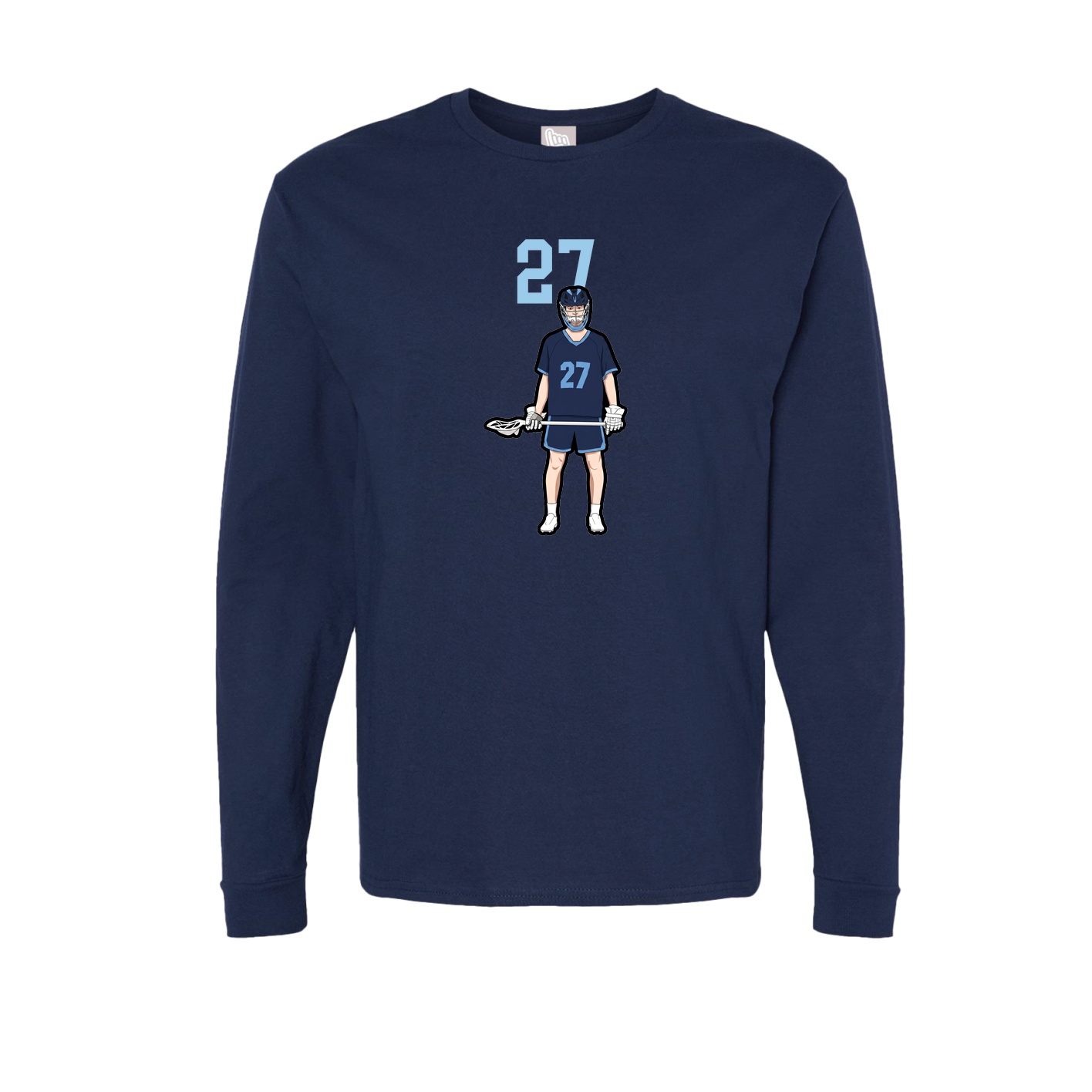 Long Sleeve Tee — Number Top in Navy