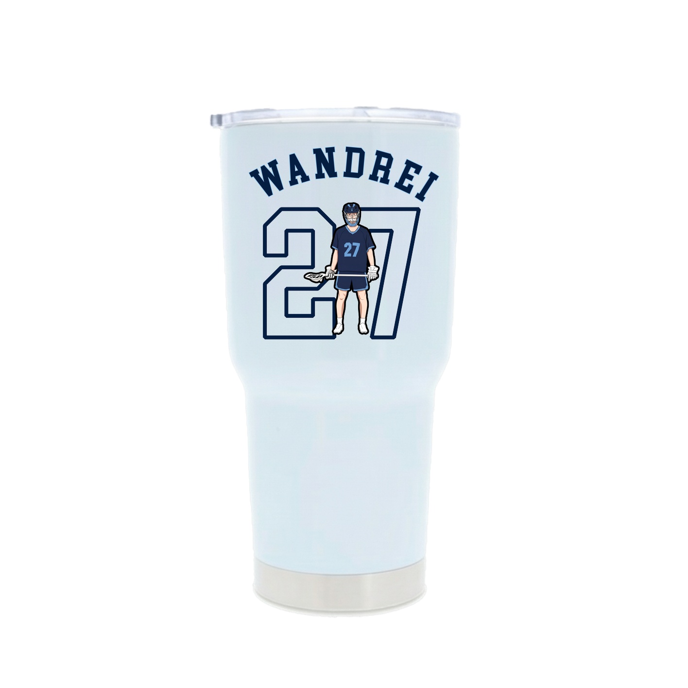 30oz Stainless Steel Tumbler — Shirsey Arch in White