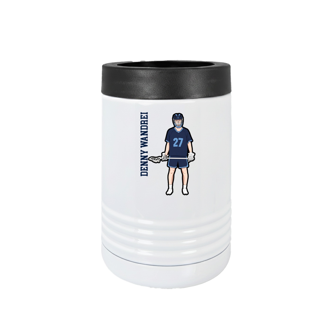 Beverage Holder — Name Vertical in White