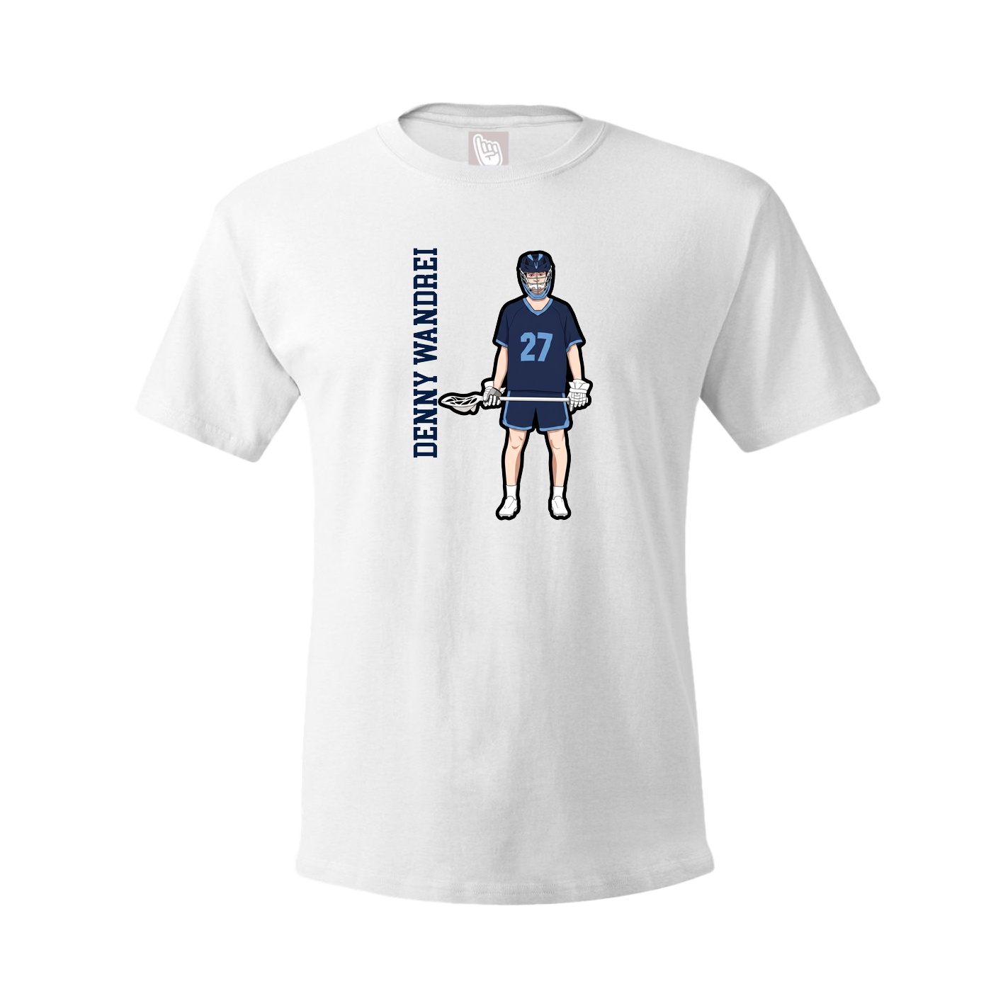 Tee — Name Vertical in White