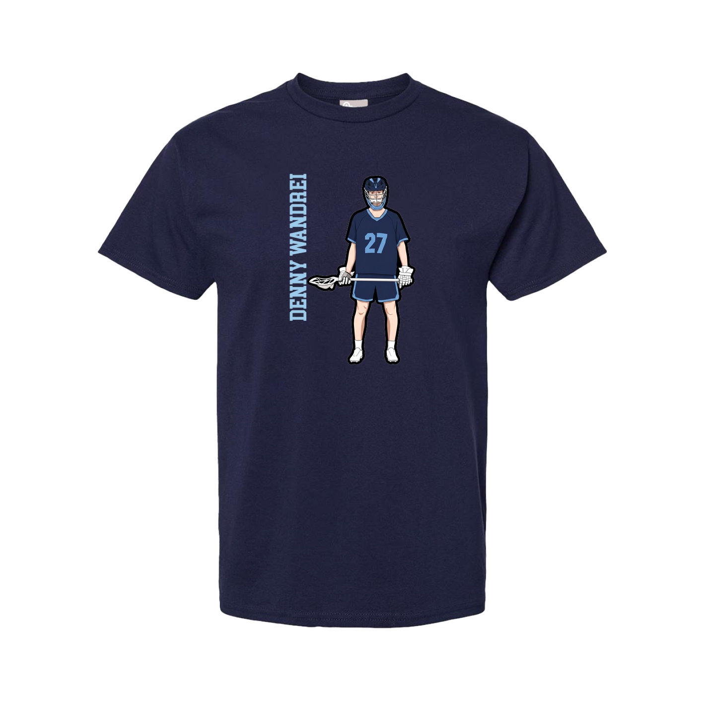 Youth Tee — Name Vertical in Navy