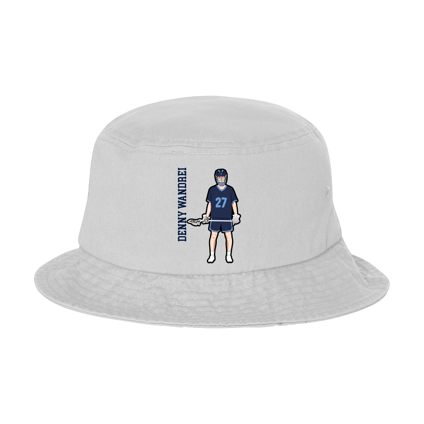 Bucket Cap — Name Vertical in White