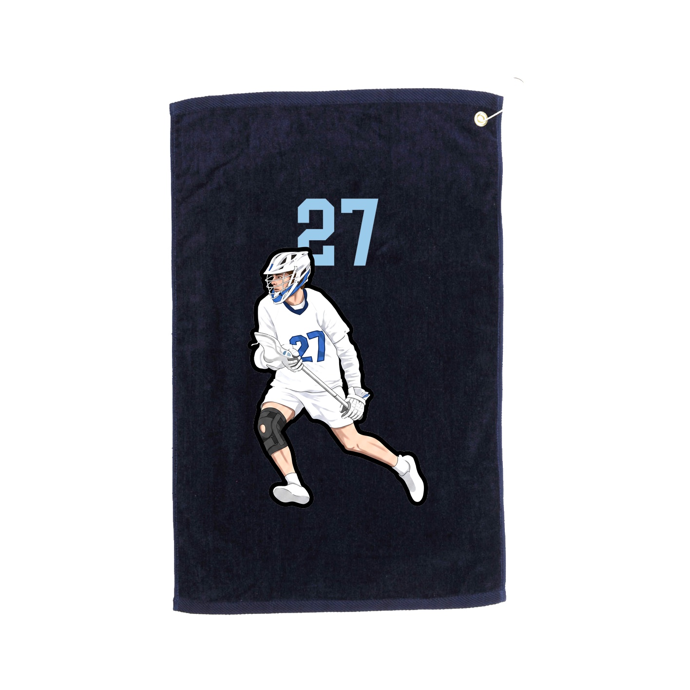 Golf Towel — Number Top in Navy