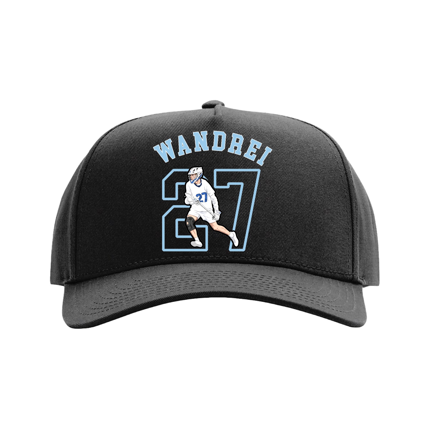 Full Fabric Five-Panel Champ Cap — Shirsey Arch in Black