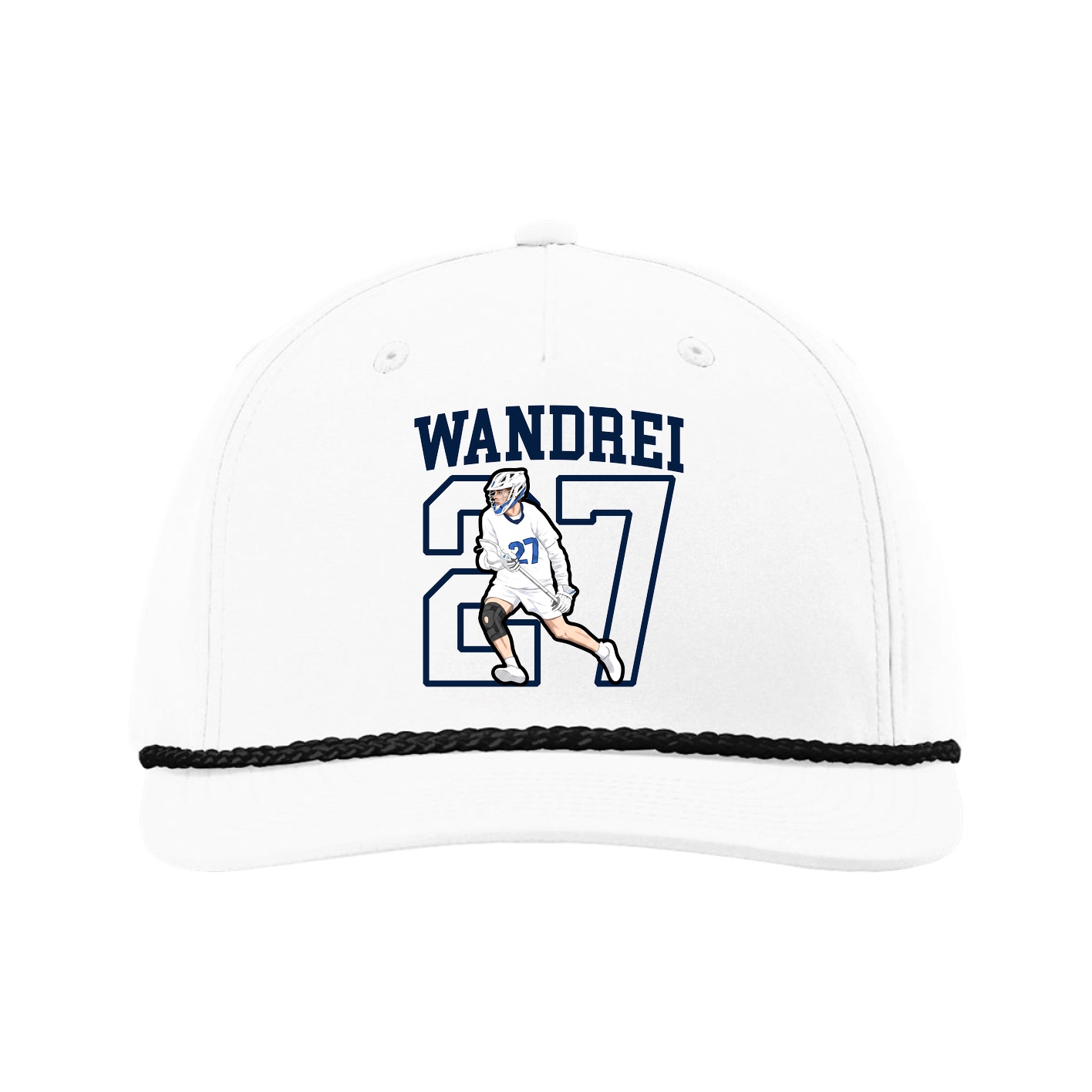 Five-Panel Classic Rope Cap — Shirsey in White