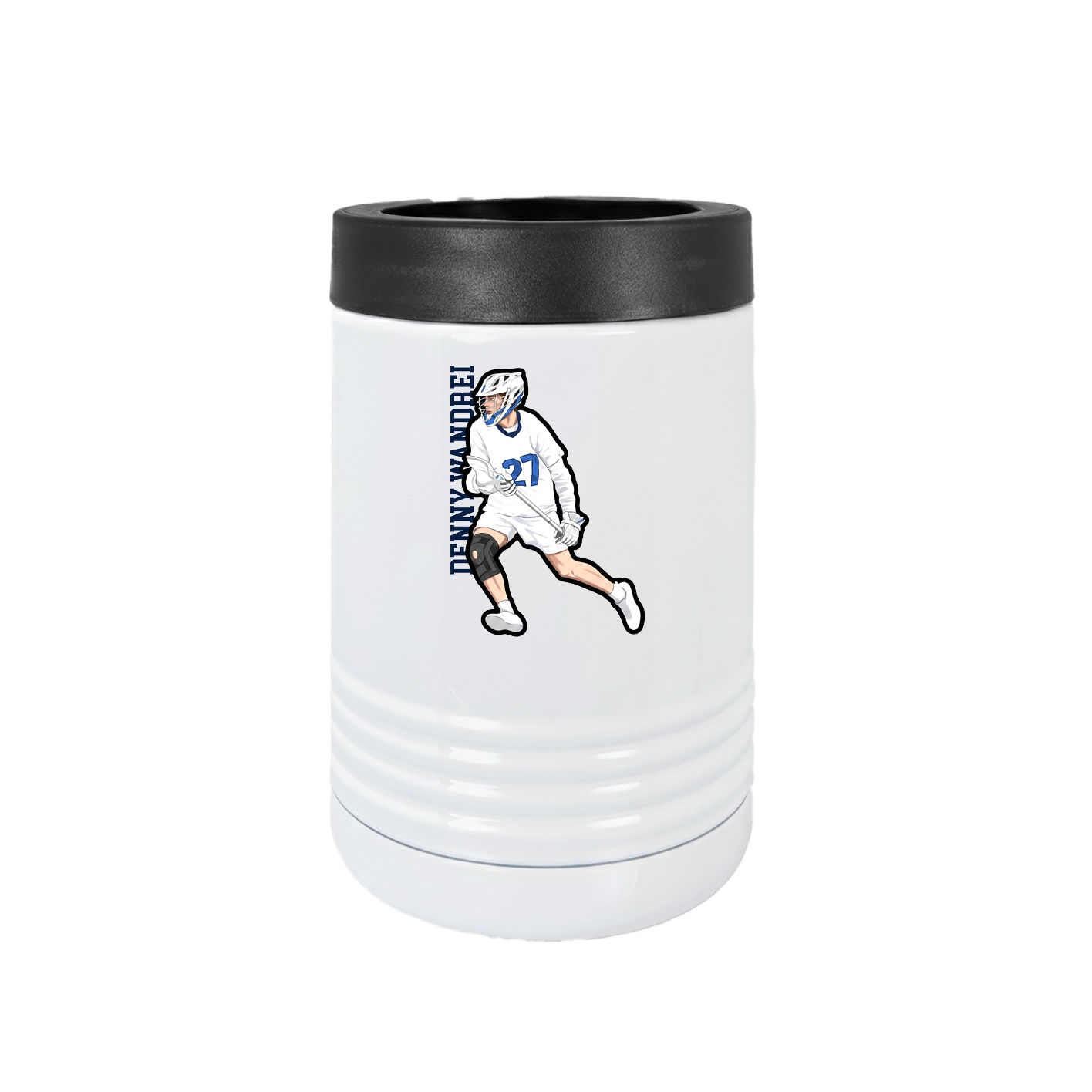 Beverage Holder — Name Vertical in White