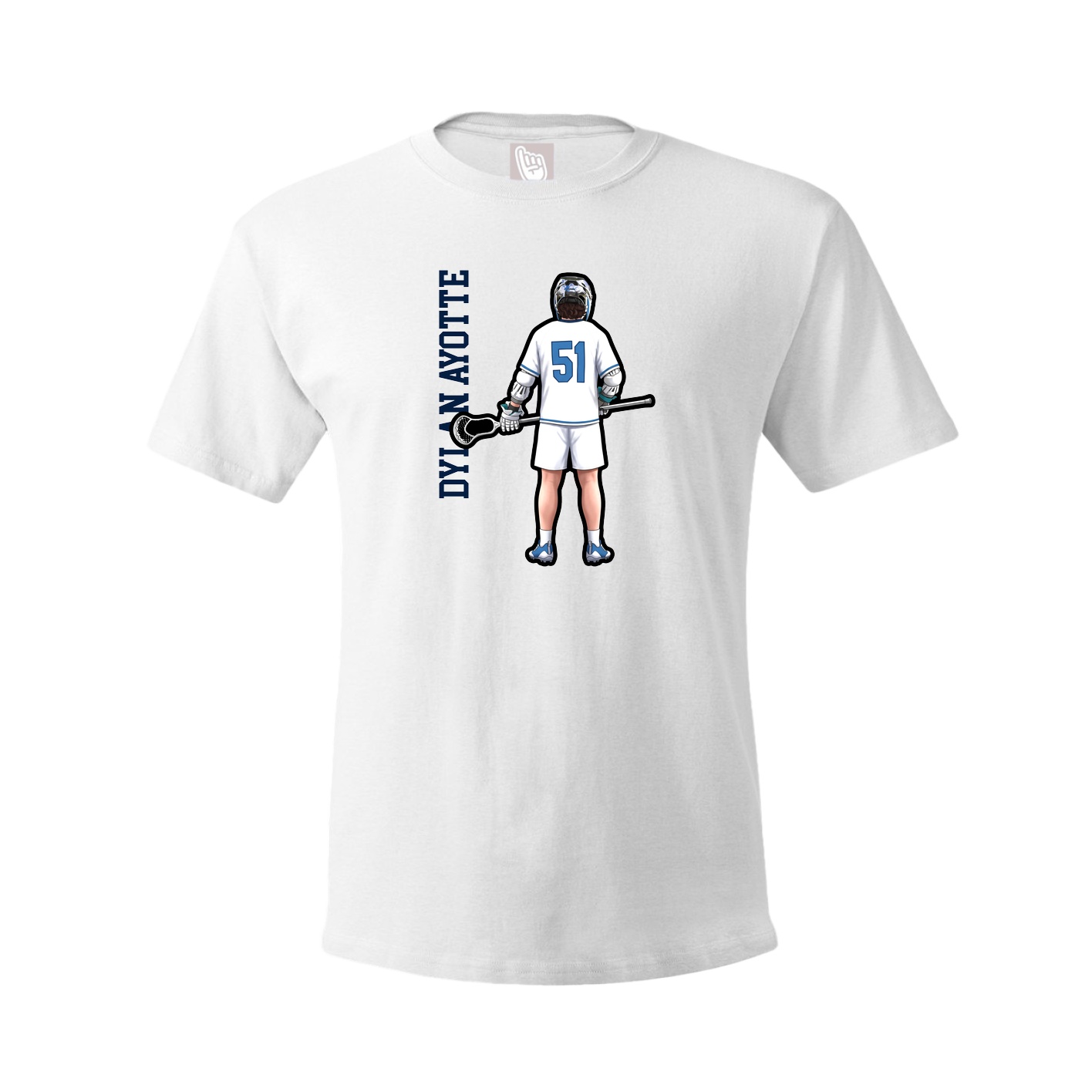 Tee — Name Vertical in White