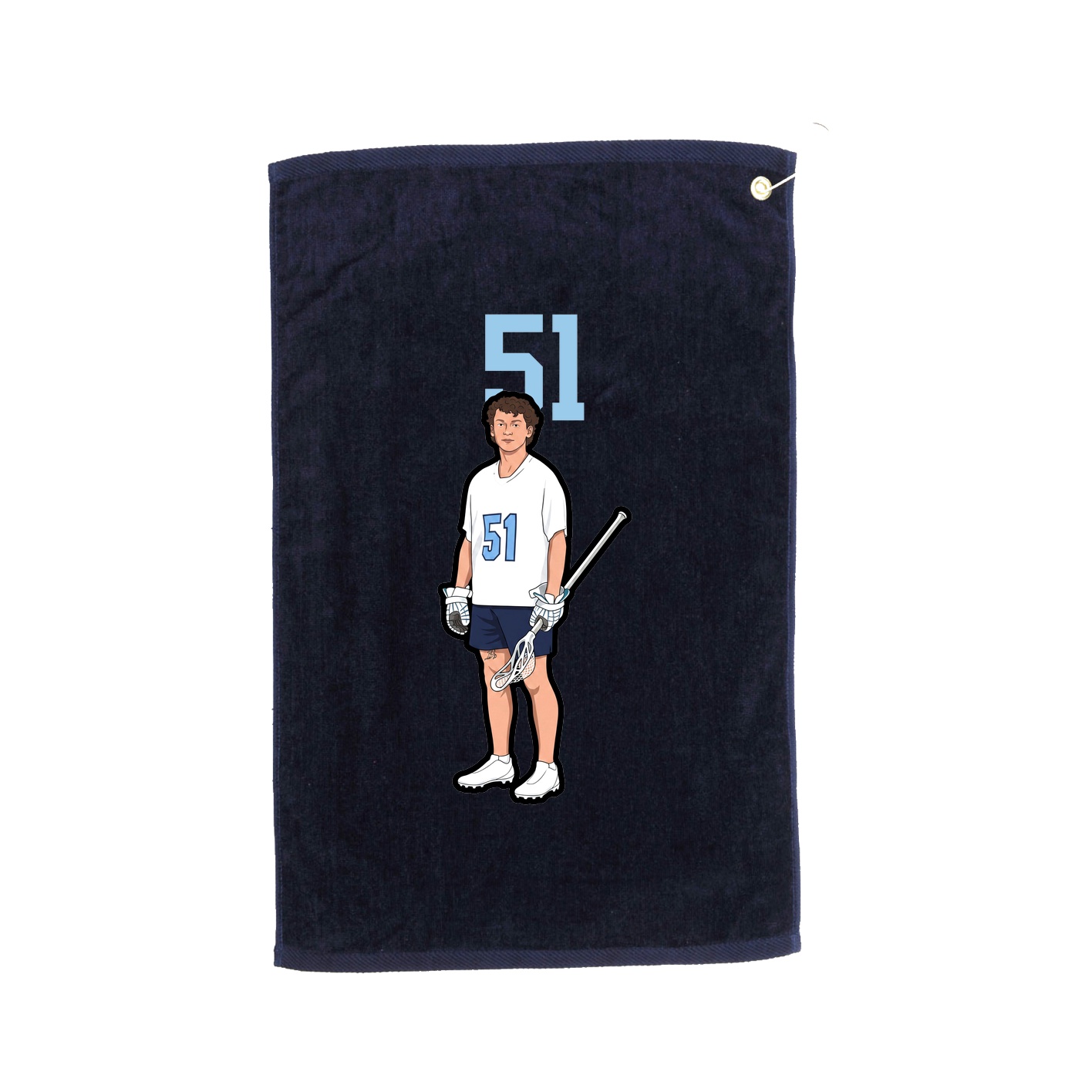 Golf Towel — Number Top in Navy