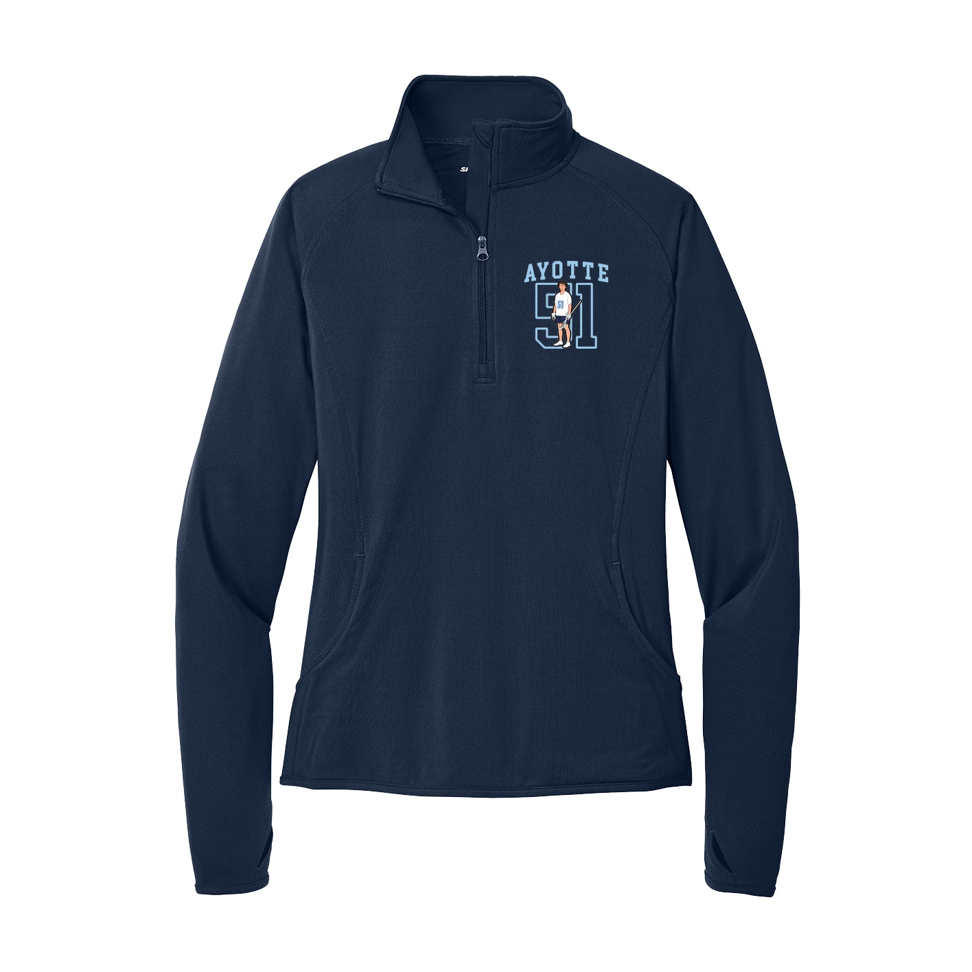 Women's Q-Zip Pullover — Shirsey in Navy