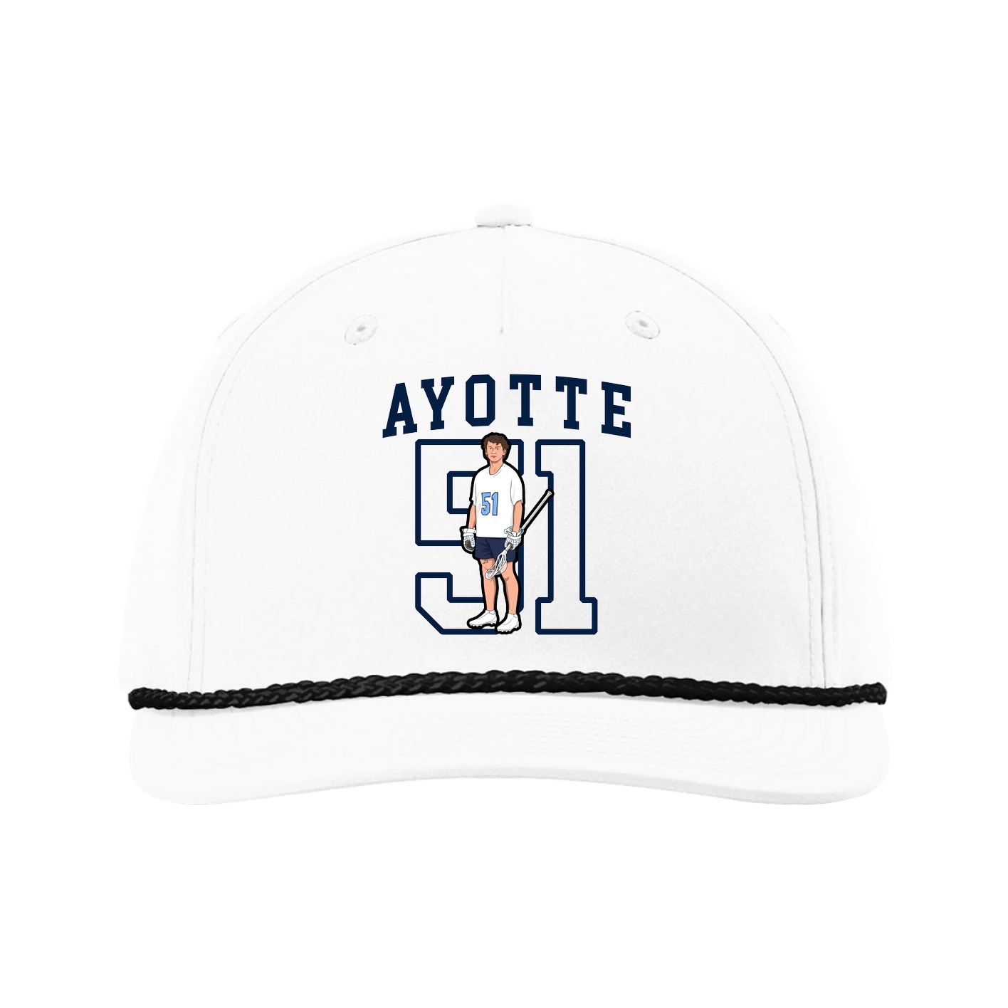 Five-Panel Classic Rope Cap — Shirsey in White