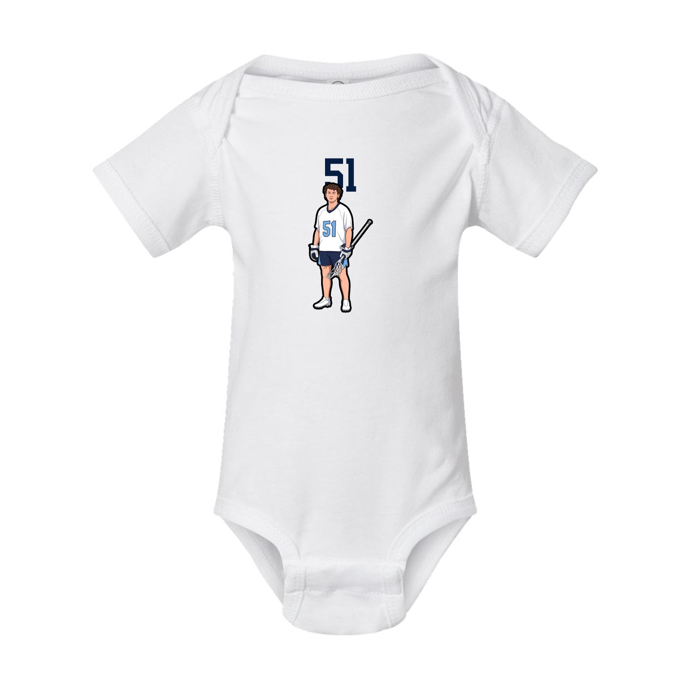 Baby Onesie — Number Top in White