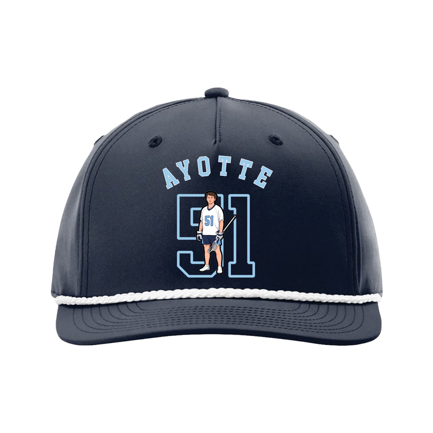 Five-Panel Classic Rope Cap — Shirsey Arch in Navy