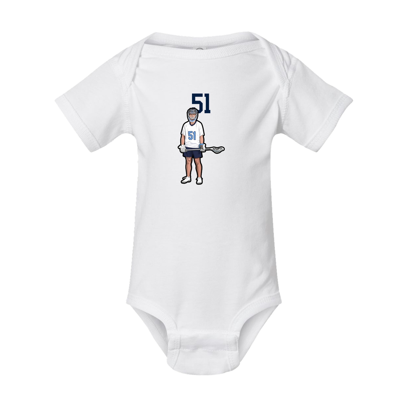 Baby Onesie — Number Top in White