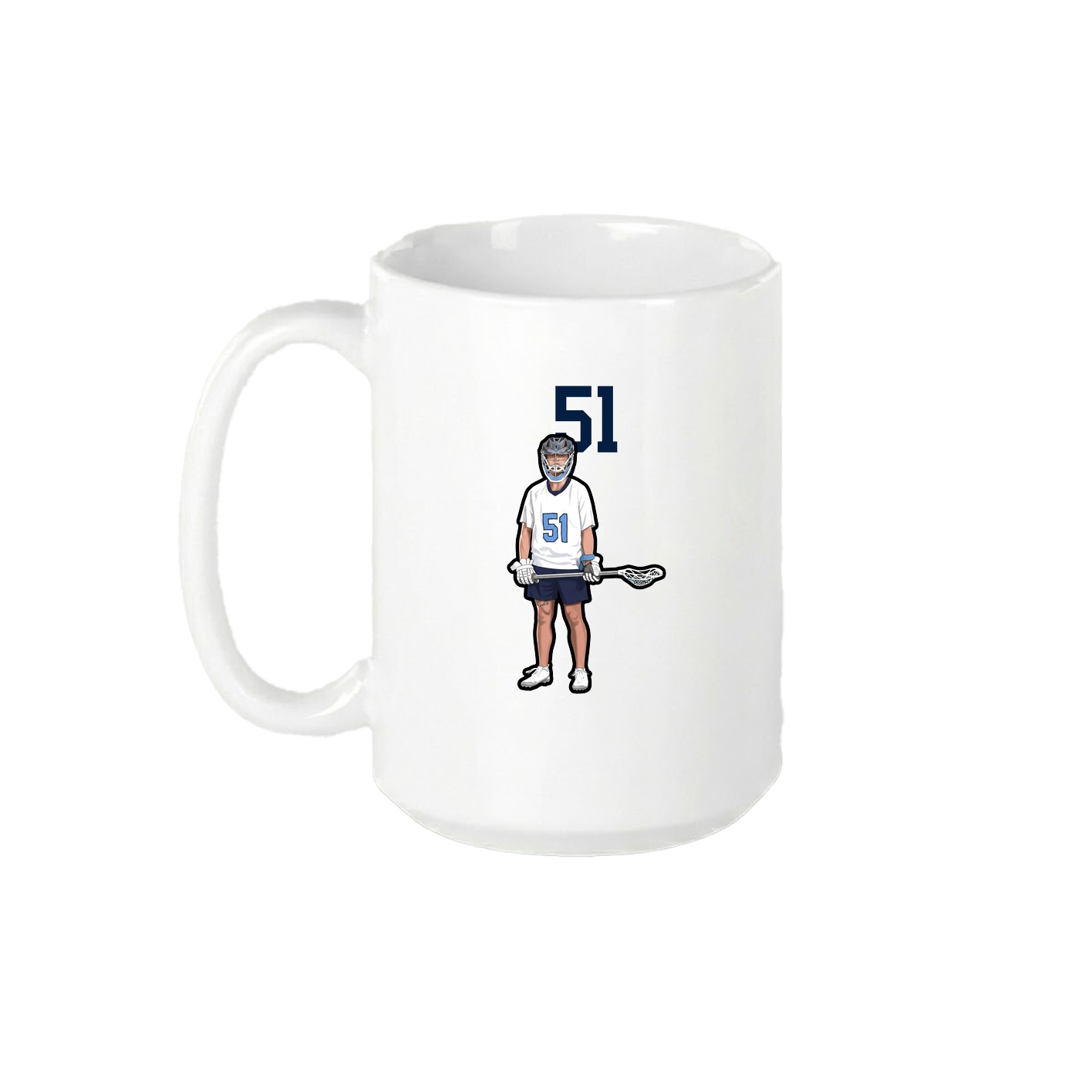 15oz Coffee Mug — Number Top in White