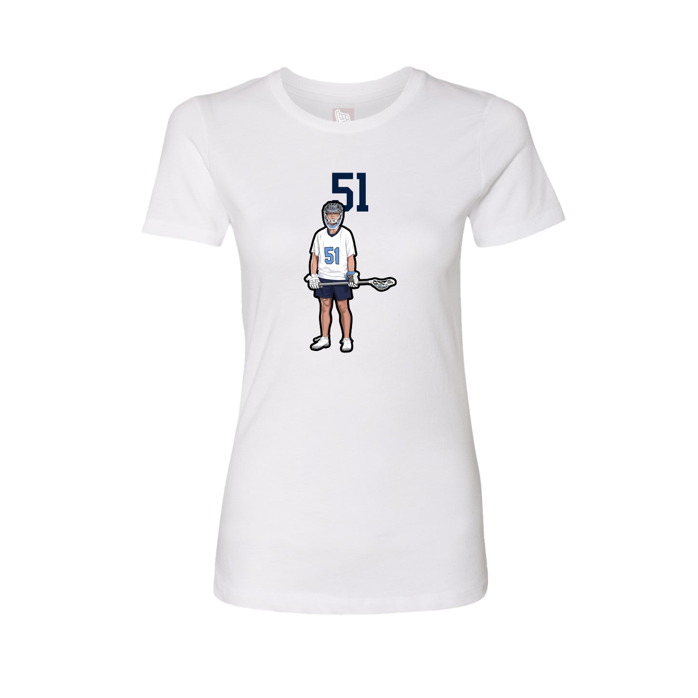 Womens Tee — Number Top in White