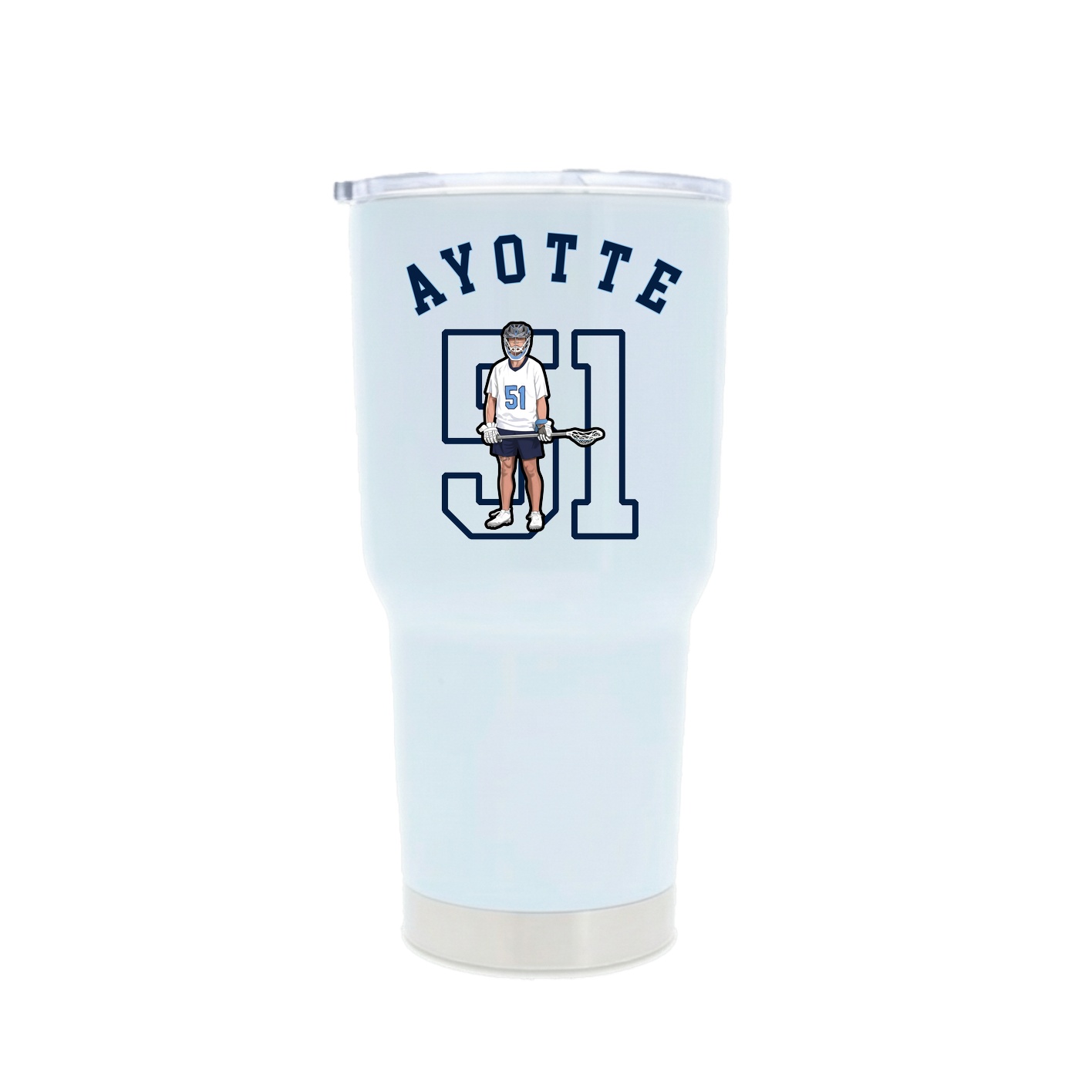 30oz Stainless Steel Tumbler — Shirsey Arch in White