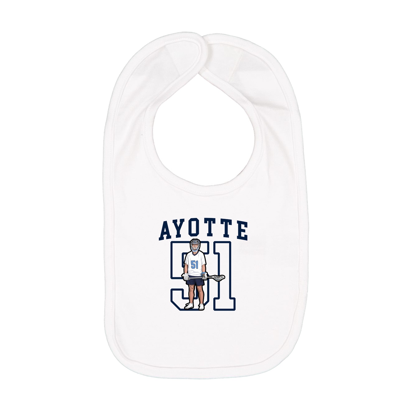 Infant Bib — Shirsey in White