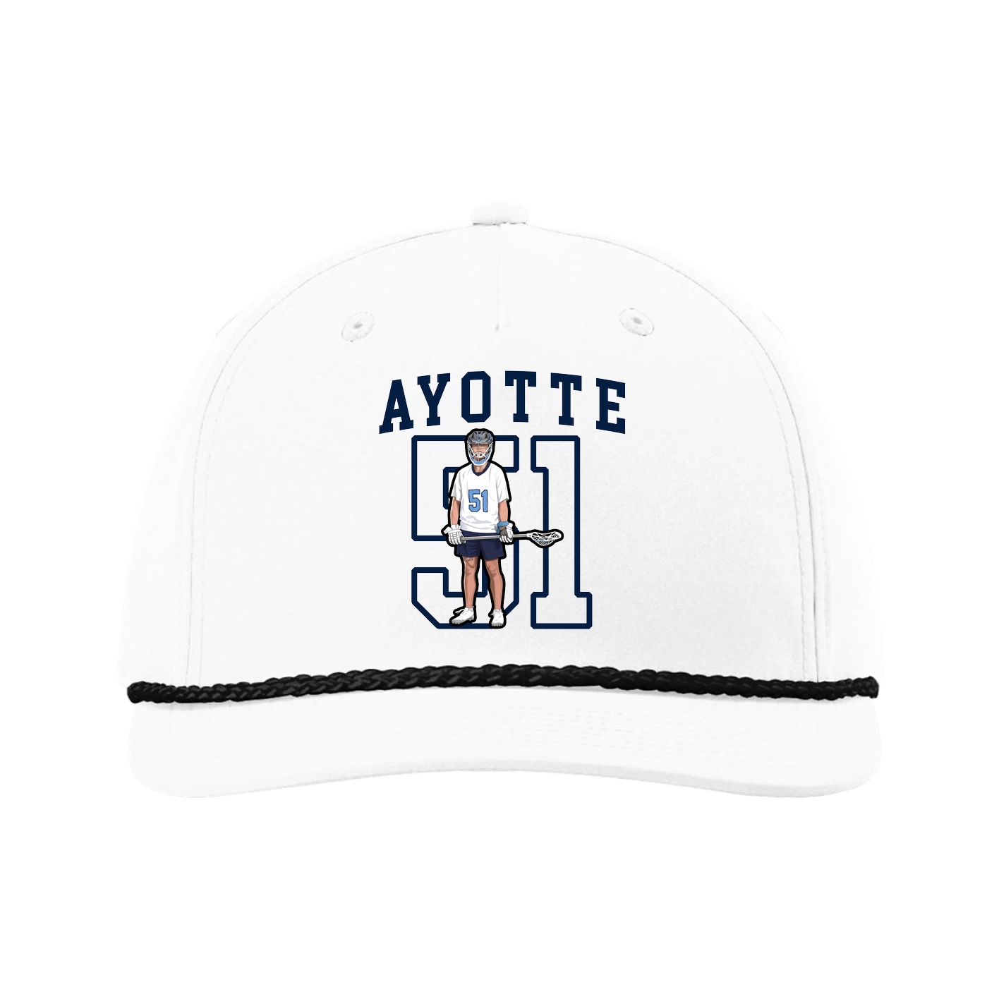 Five-Panel Classic Rope Cap — Shirsey in White