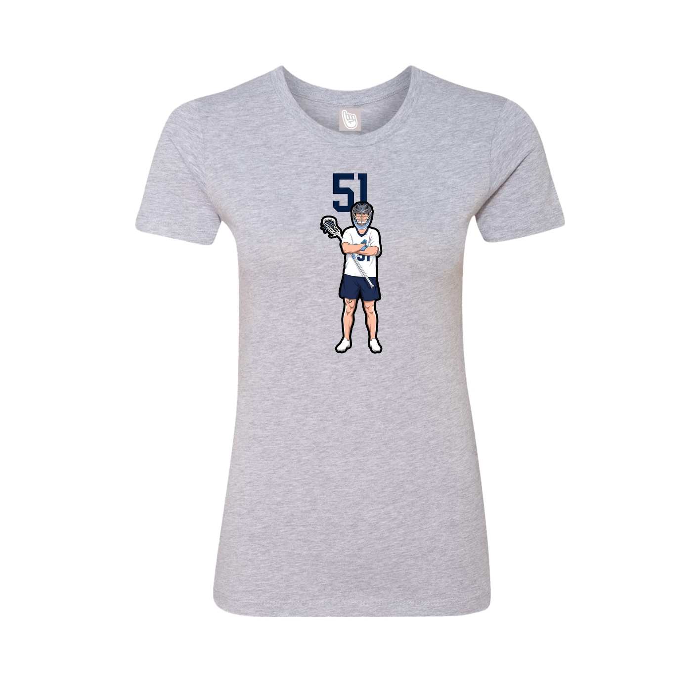 Womens Tee — Number Top in Grey