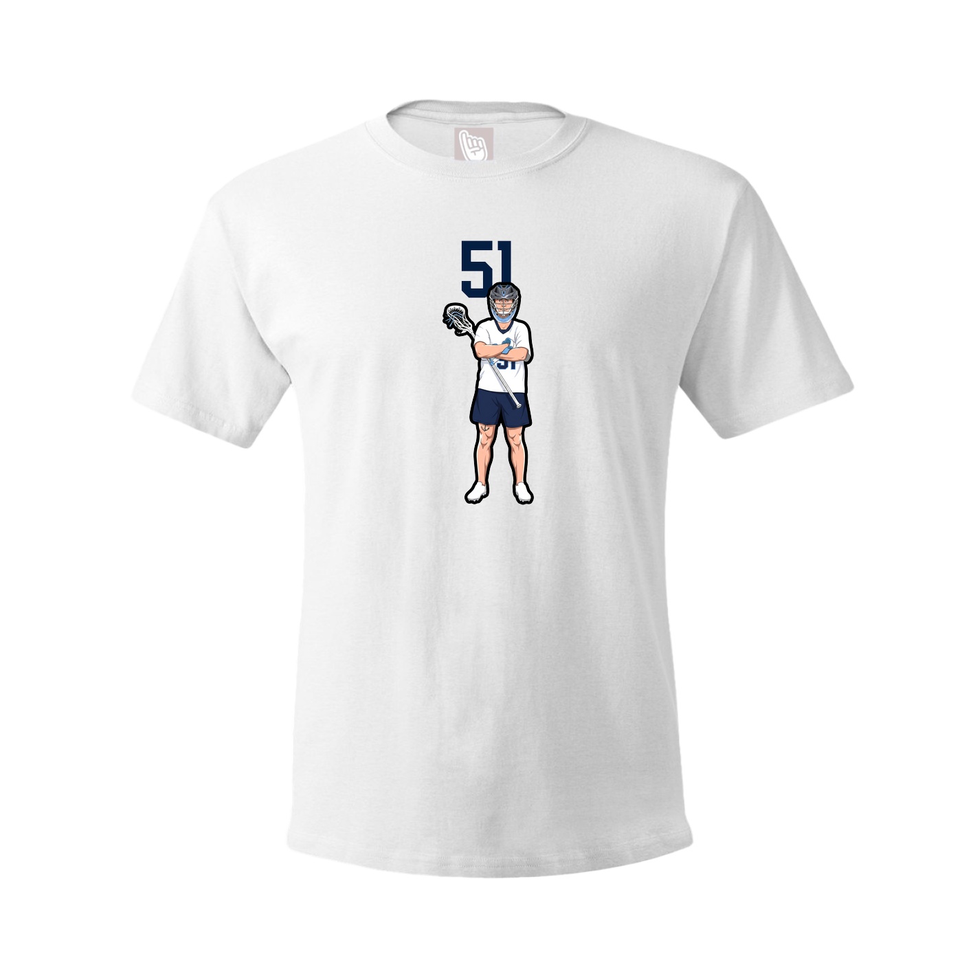 Youth Tee — Number Top in White