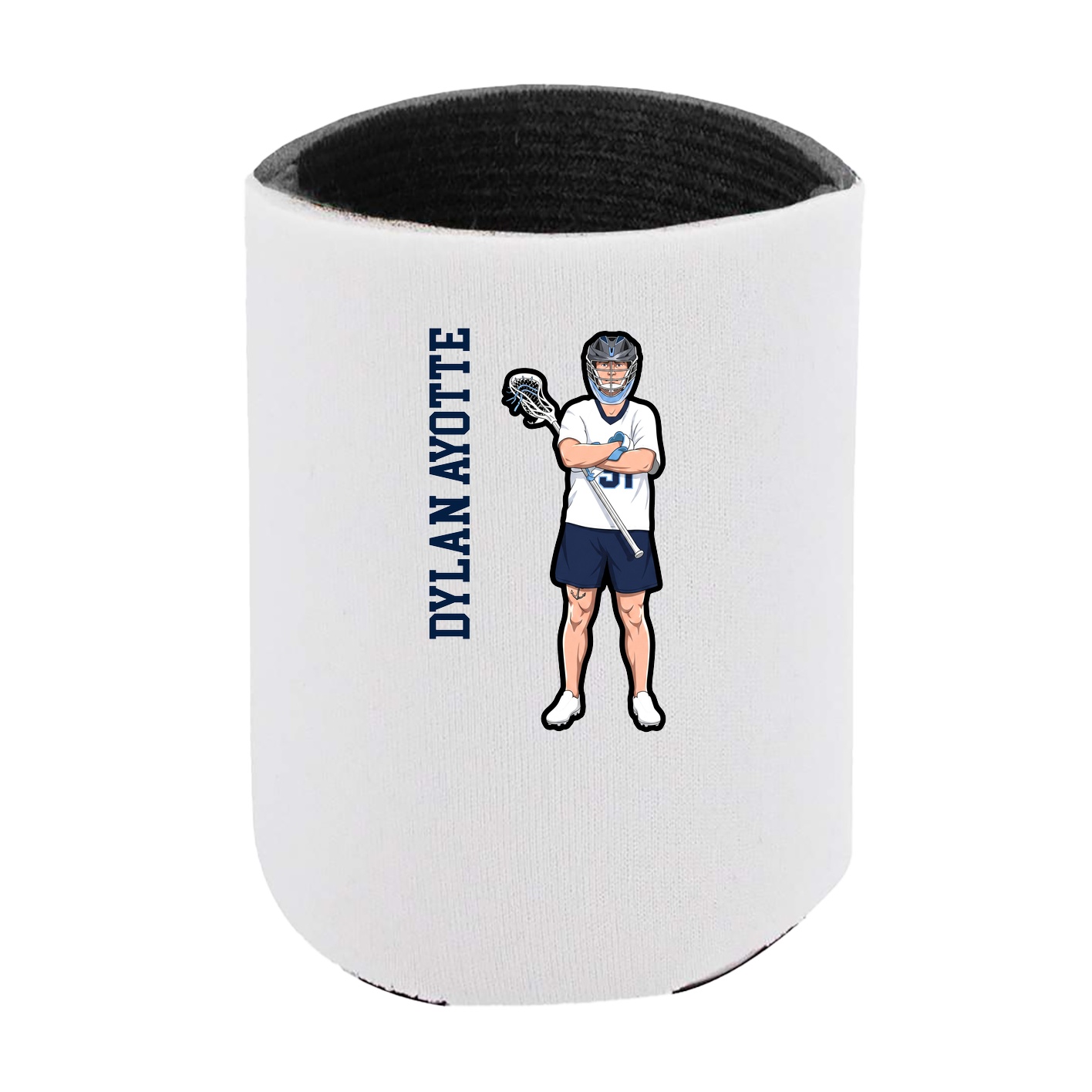 Can Holder — Name Vertical in White