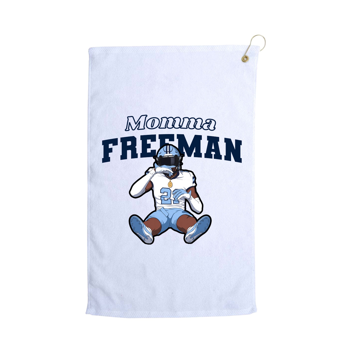 Golf Towel — Mothers Day Block in White