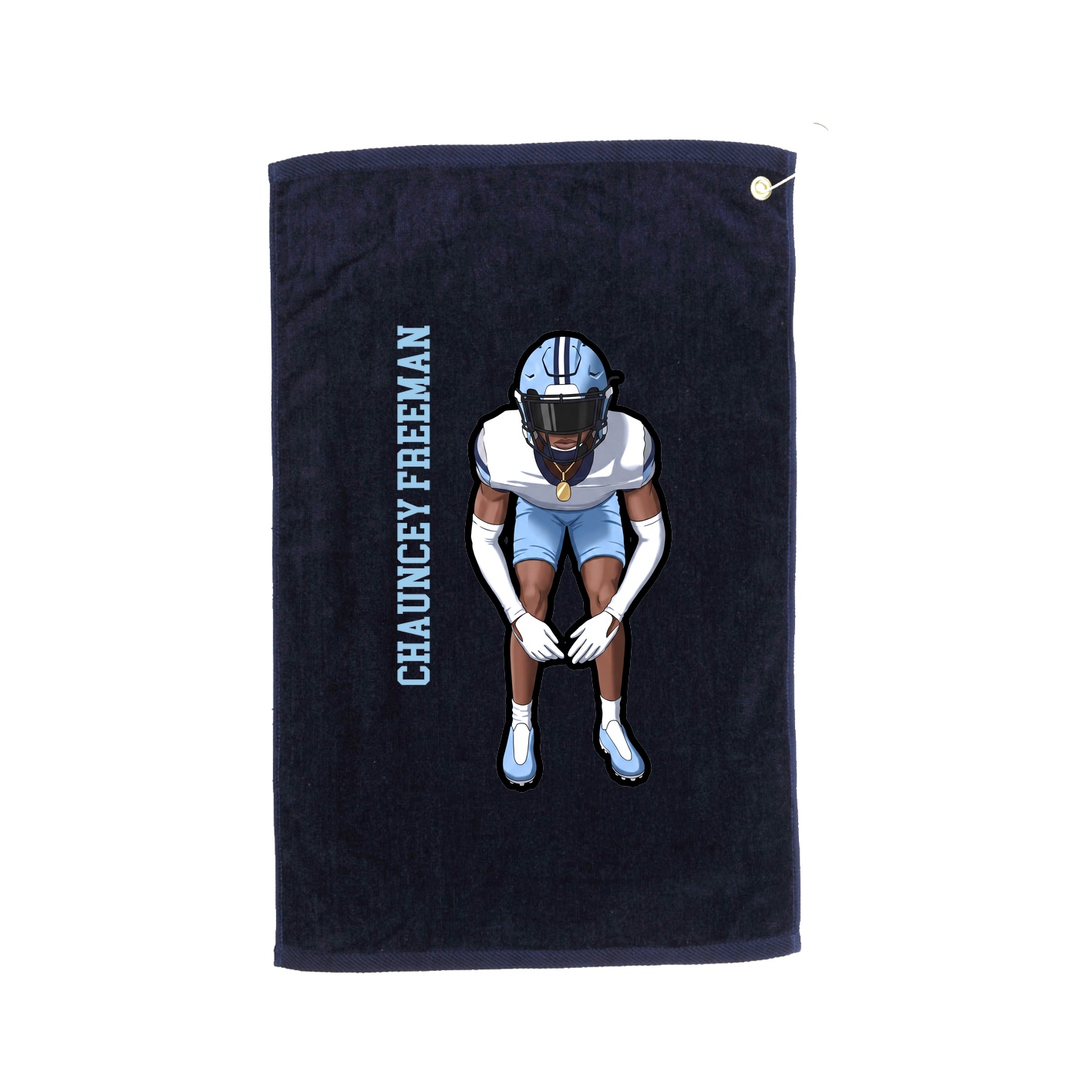 Golf Towel — Name Vertical in Navy