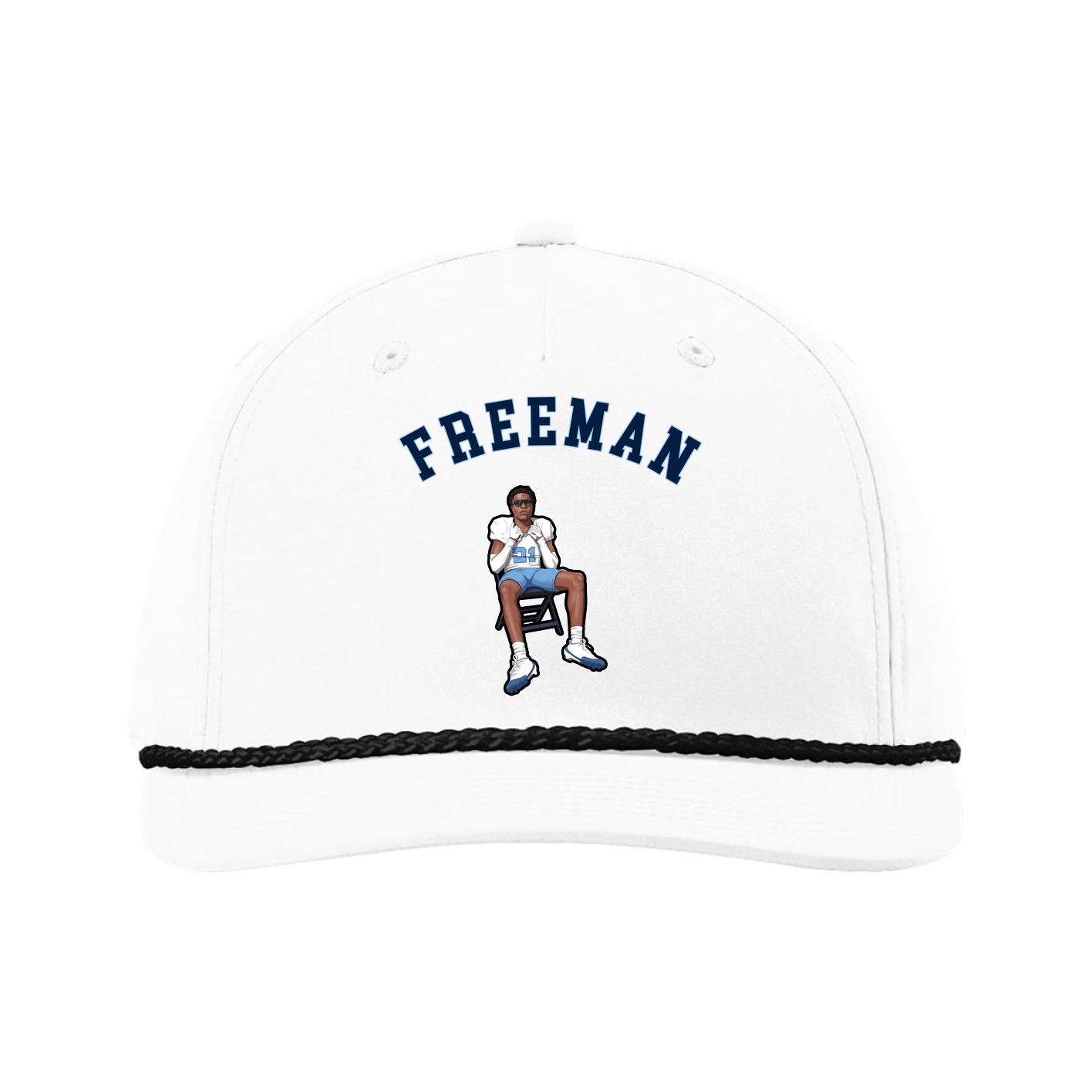 Five-Panel Classic Rope Cap — Shirsey Arch in White
