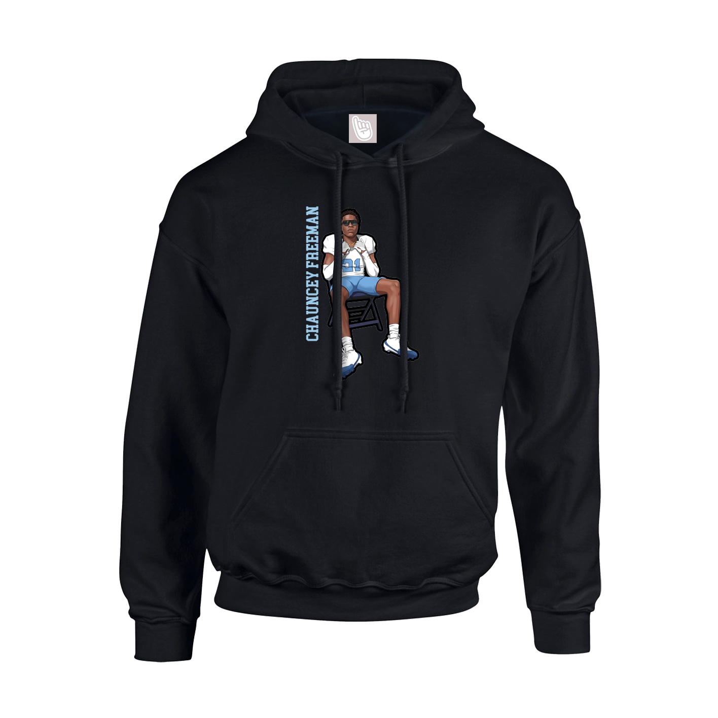 Hoodie — Name Vertical in Black