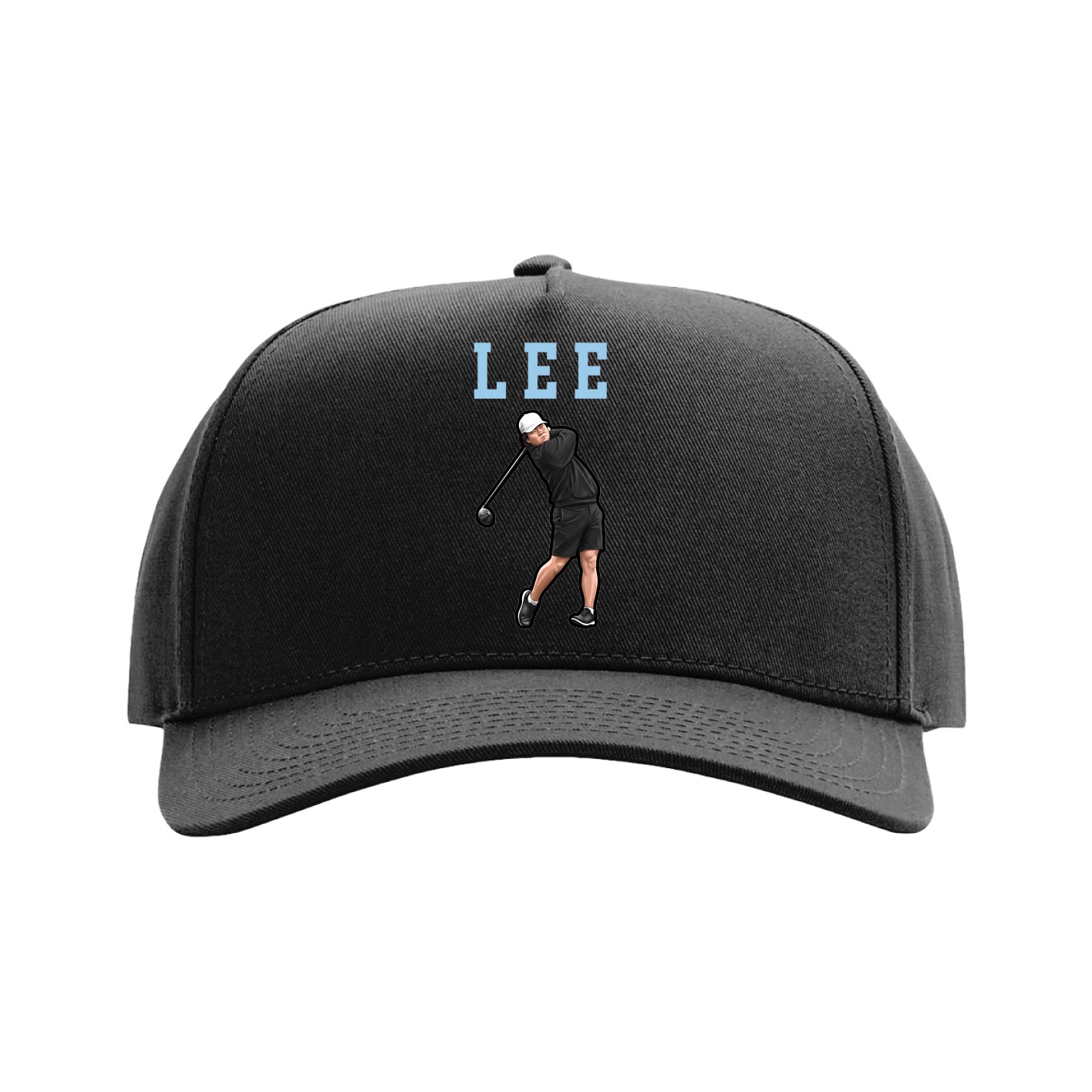 Full Fabric Five-Panel Champ Cap — Shirsey in Black
