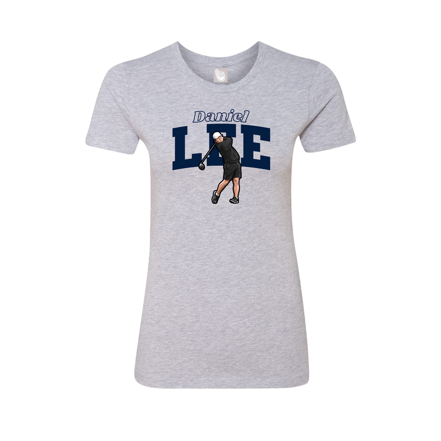 Womens Tee — Name Arch in Grey