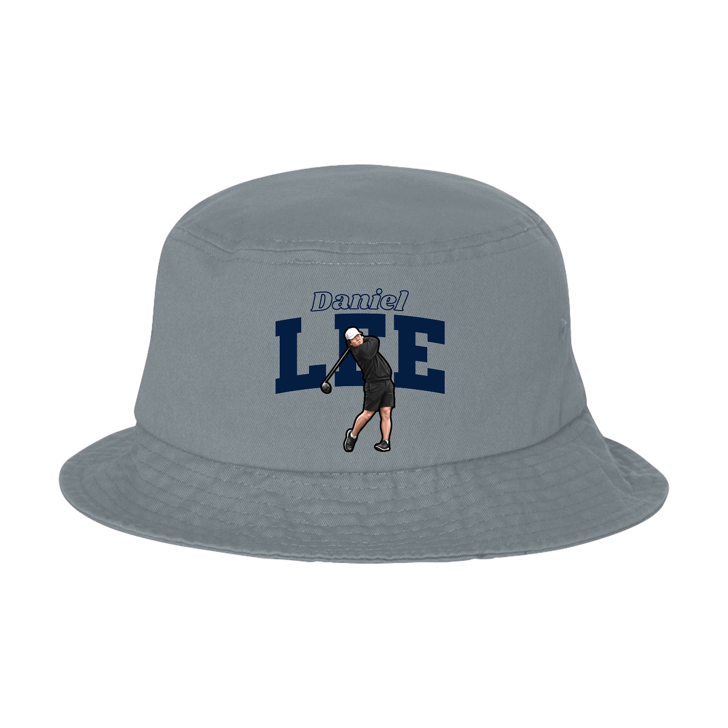 Bucket Cap — Name Arch in Grey