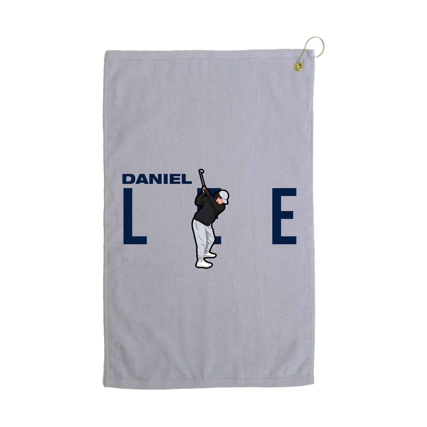 Golf Towel — Player Name in Grey