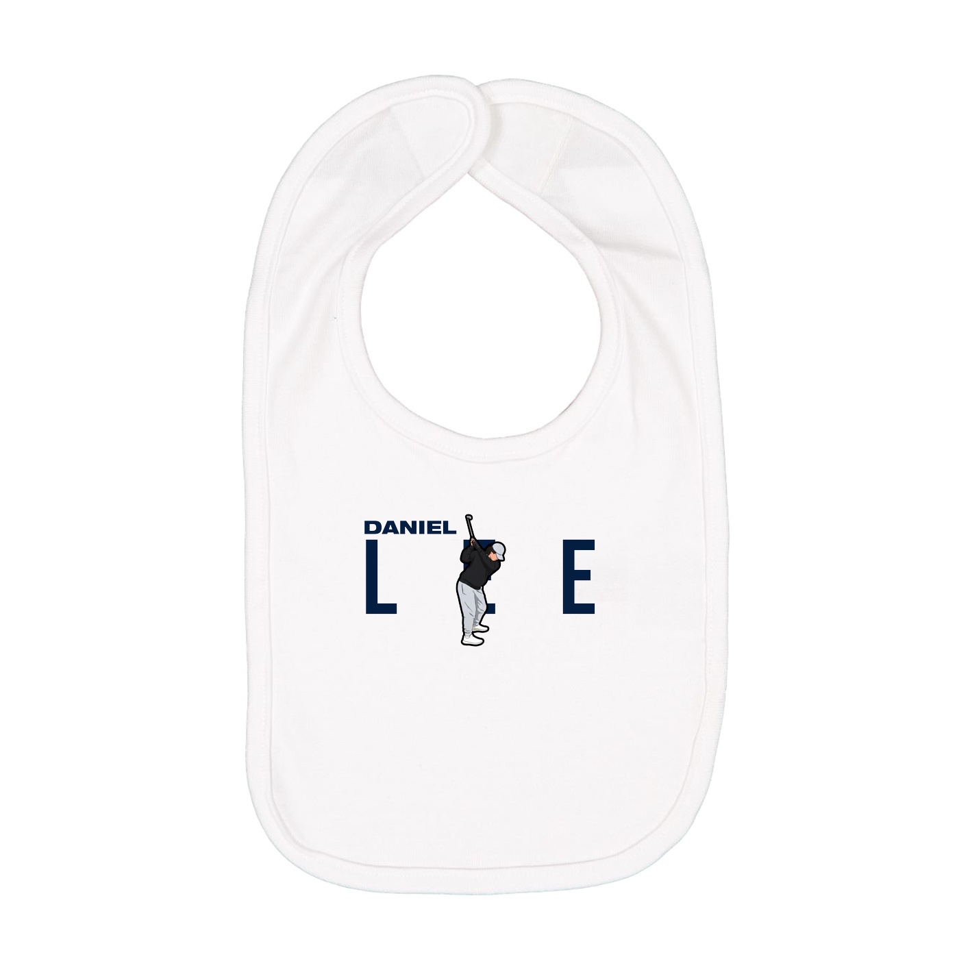 Infant Bib — Player Name in White