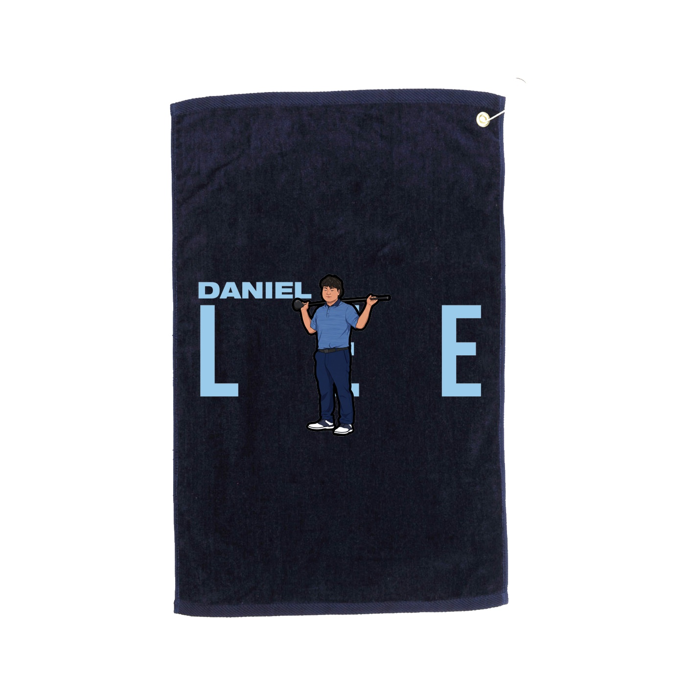 Golf Towel — Player Name in Navy