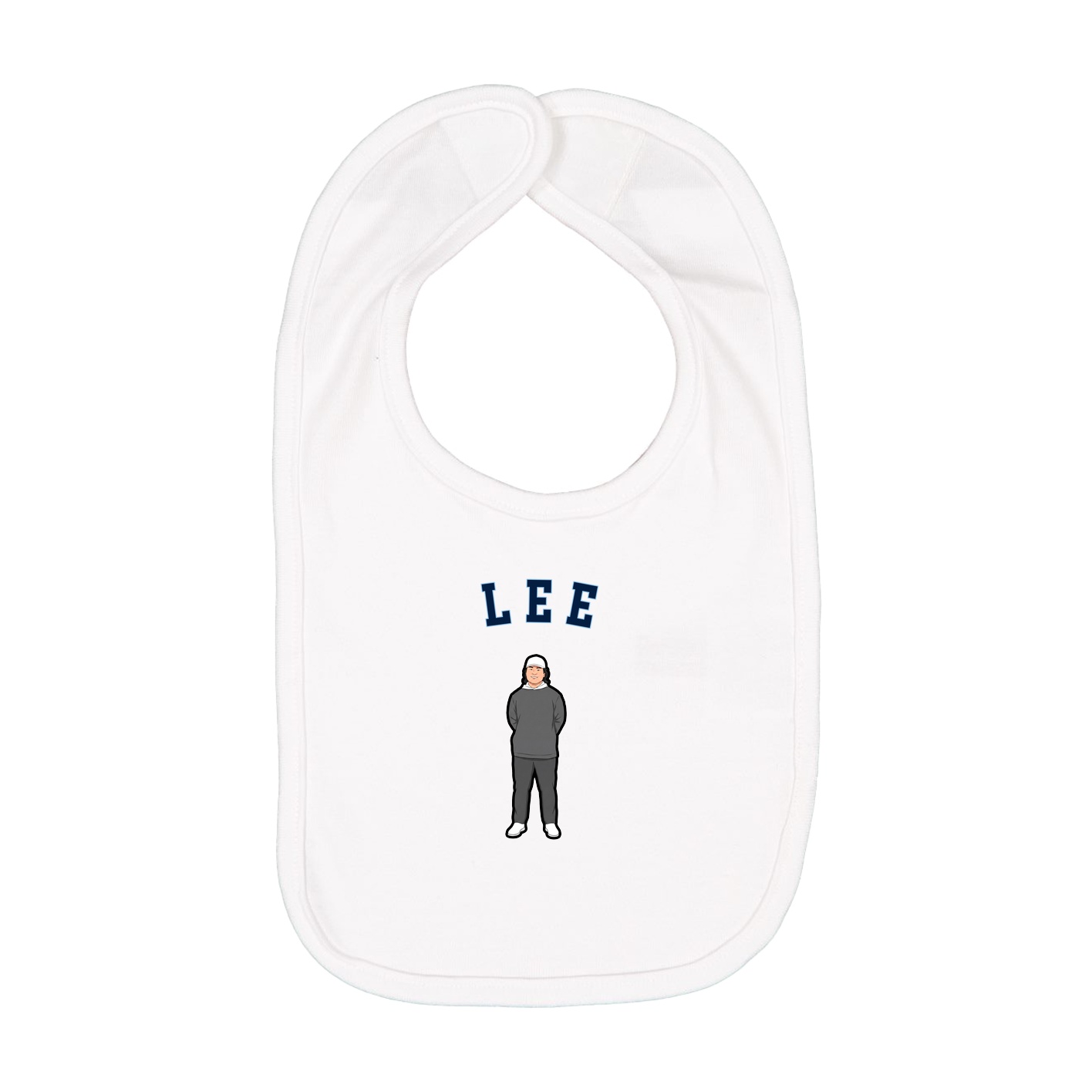 Infant Bib — Shirsey Arch in White