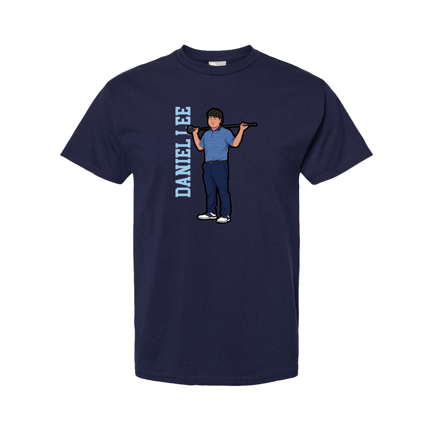 Tee — Name Vertical in Navy